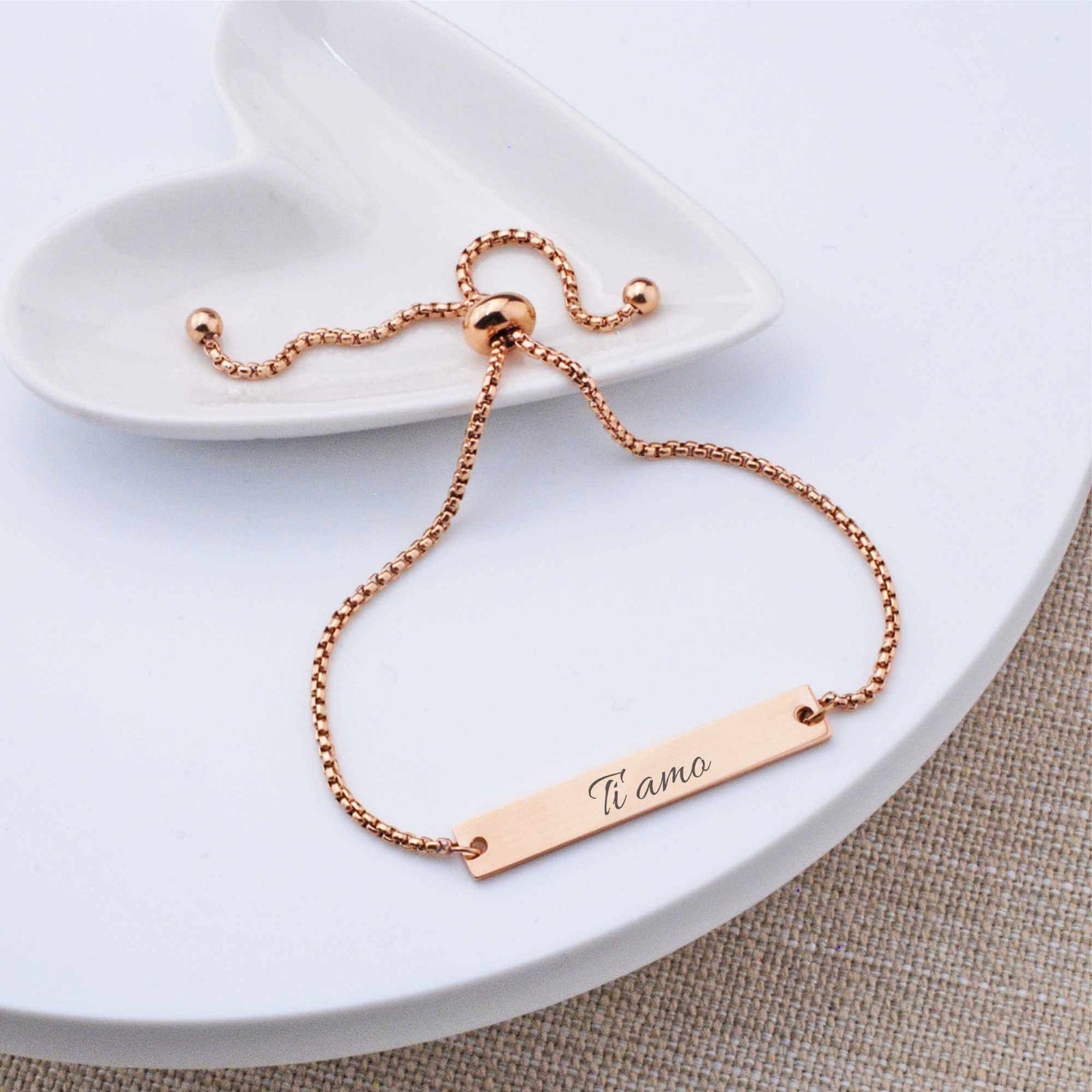 Te Amo - Adjustable Slide Bracelet