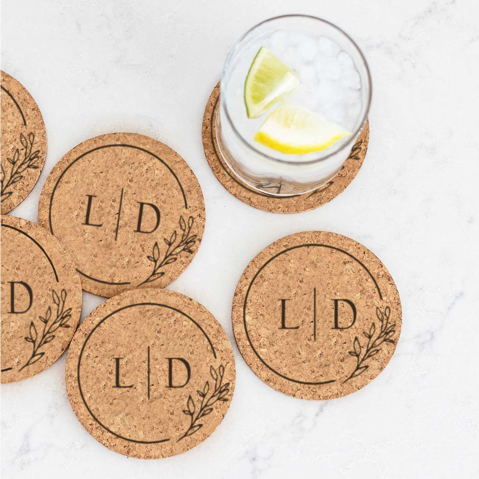 Custom Wedding Logo Coasters - Wedding Favor