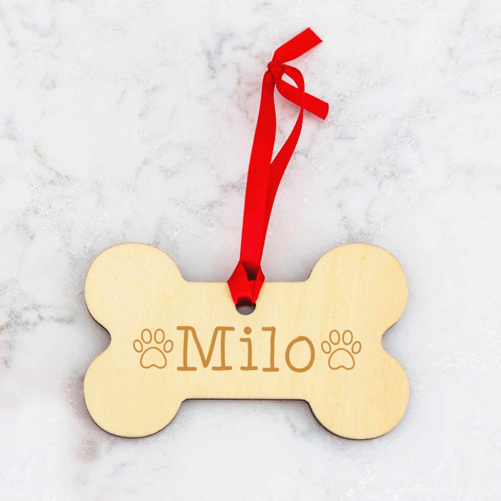 Dog's Christmas Tree Ornament with Name