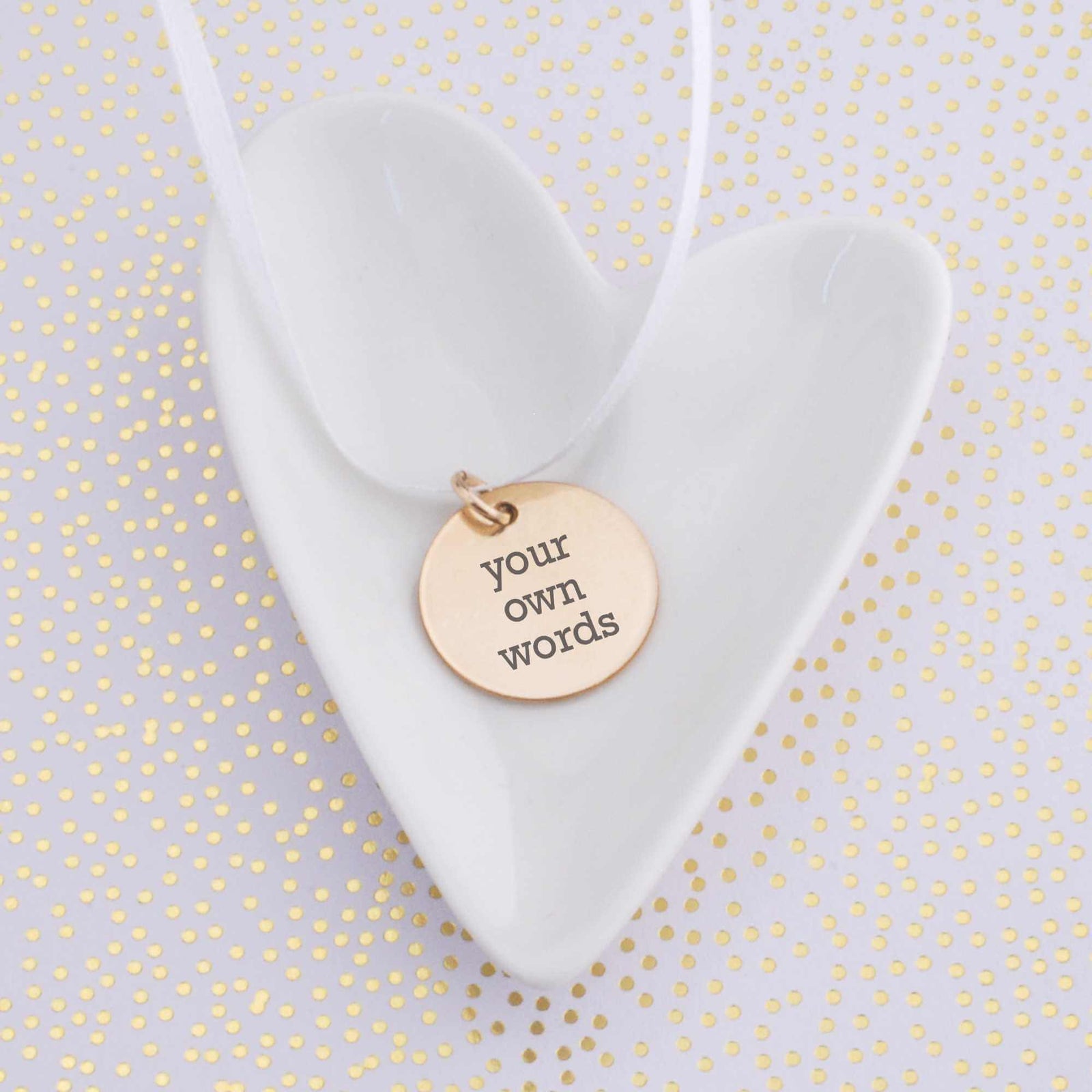 Memorial Wedding Bouquet Charm Engraved with Your Own Words