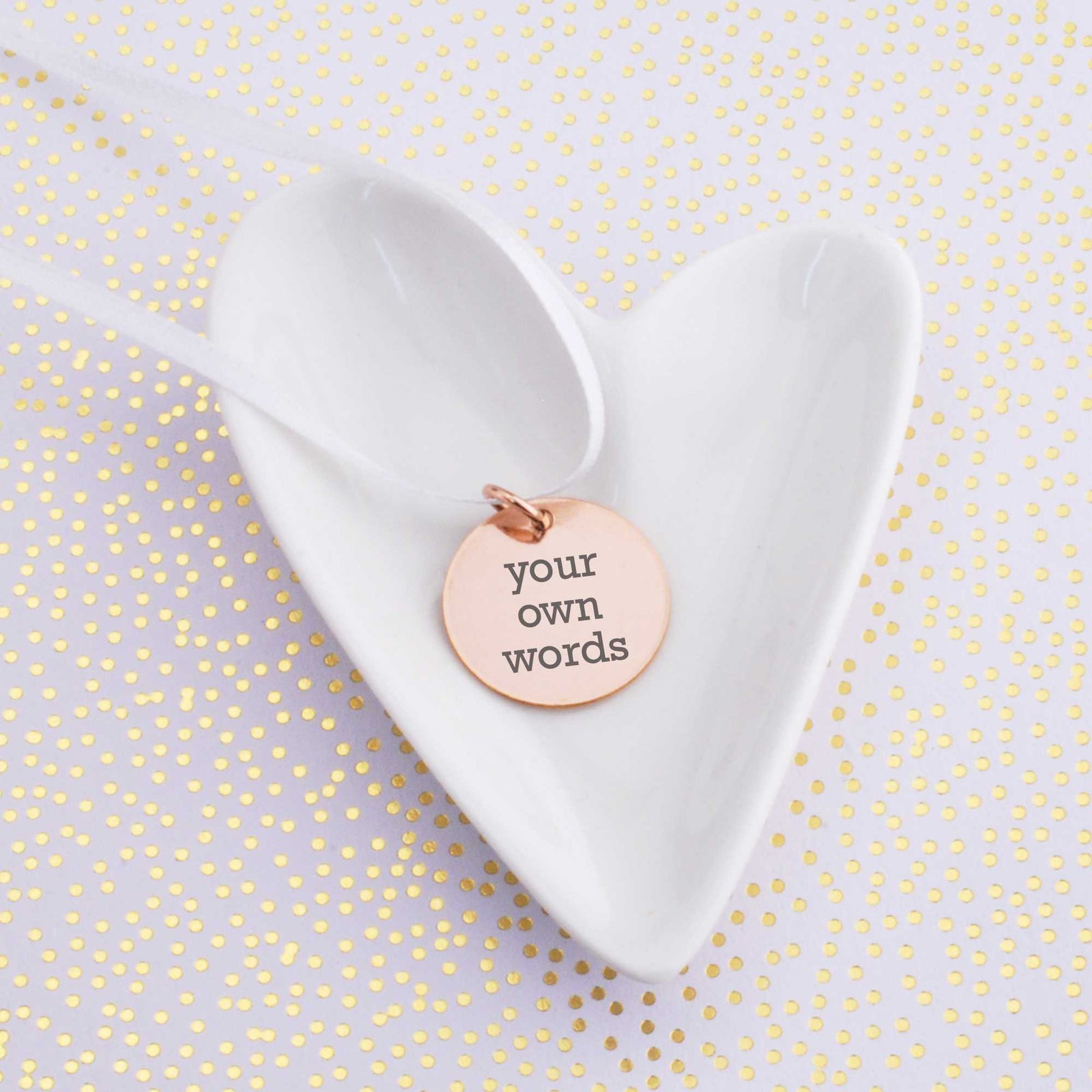 Memorial Wedding Bouquet Charm Engraved with Your Own Words