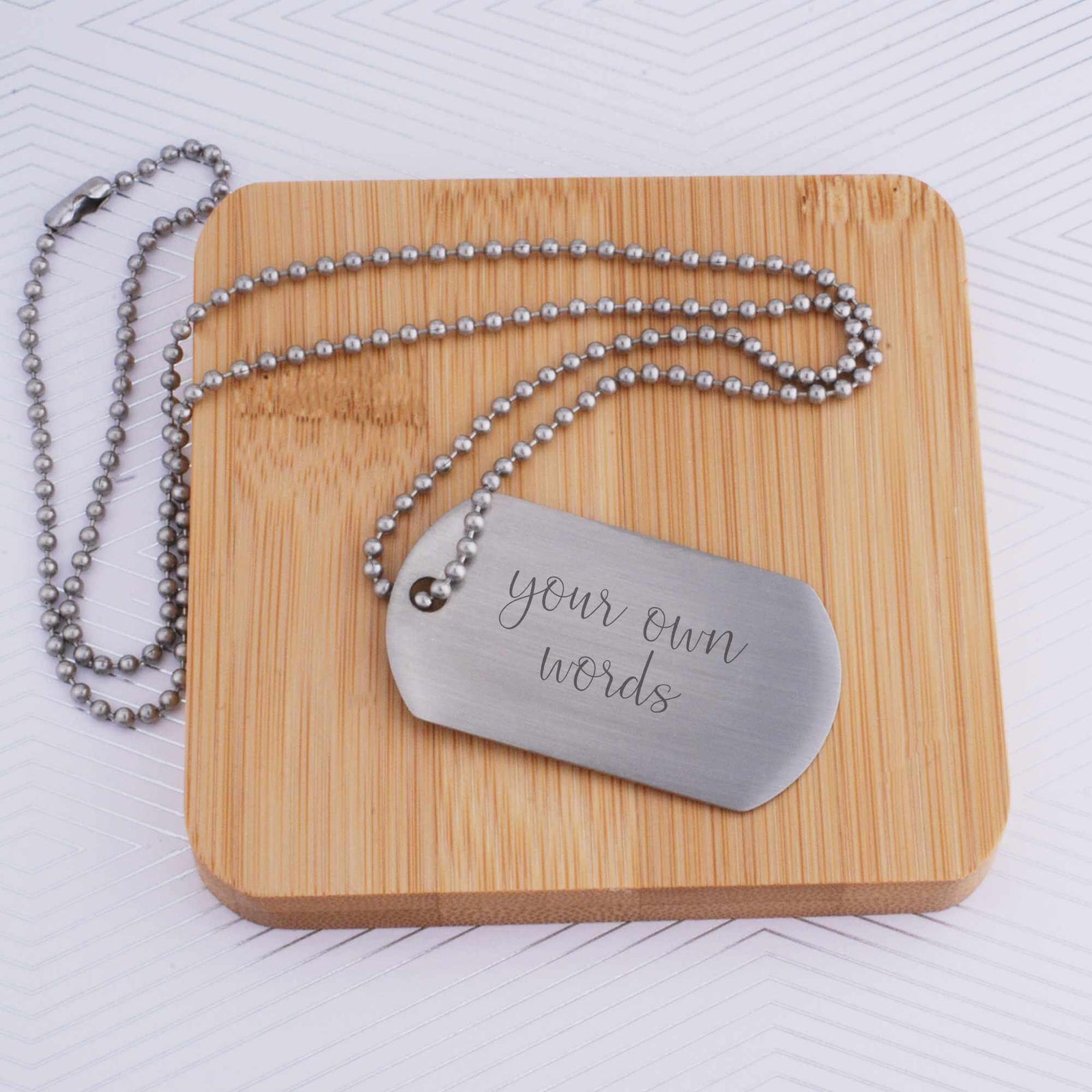 Design Your Own Dog Tag Necklace