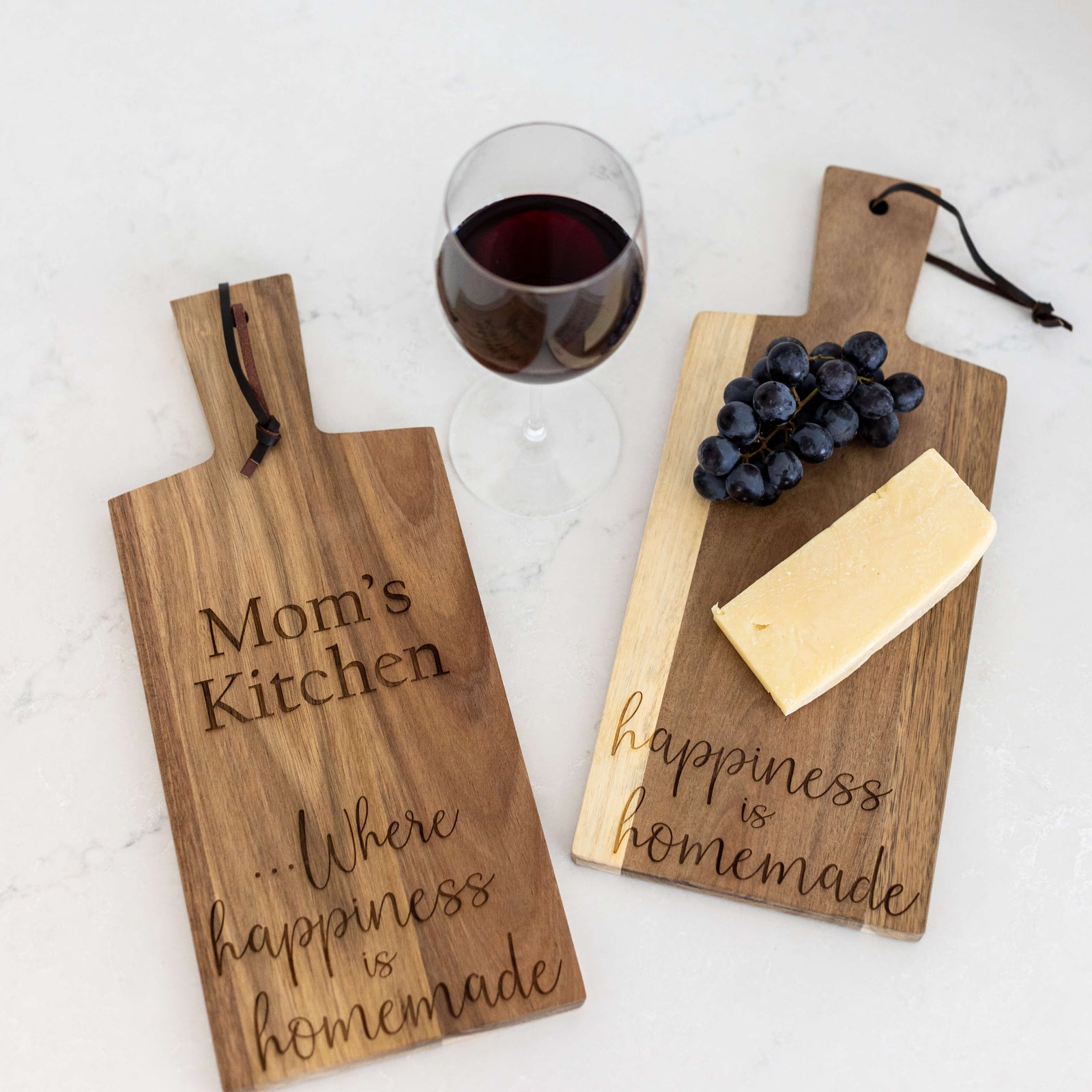 6.25 x 15 Acacia Wood Serving Board - Personalized