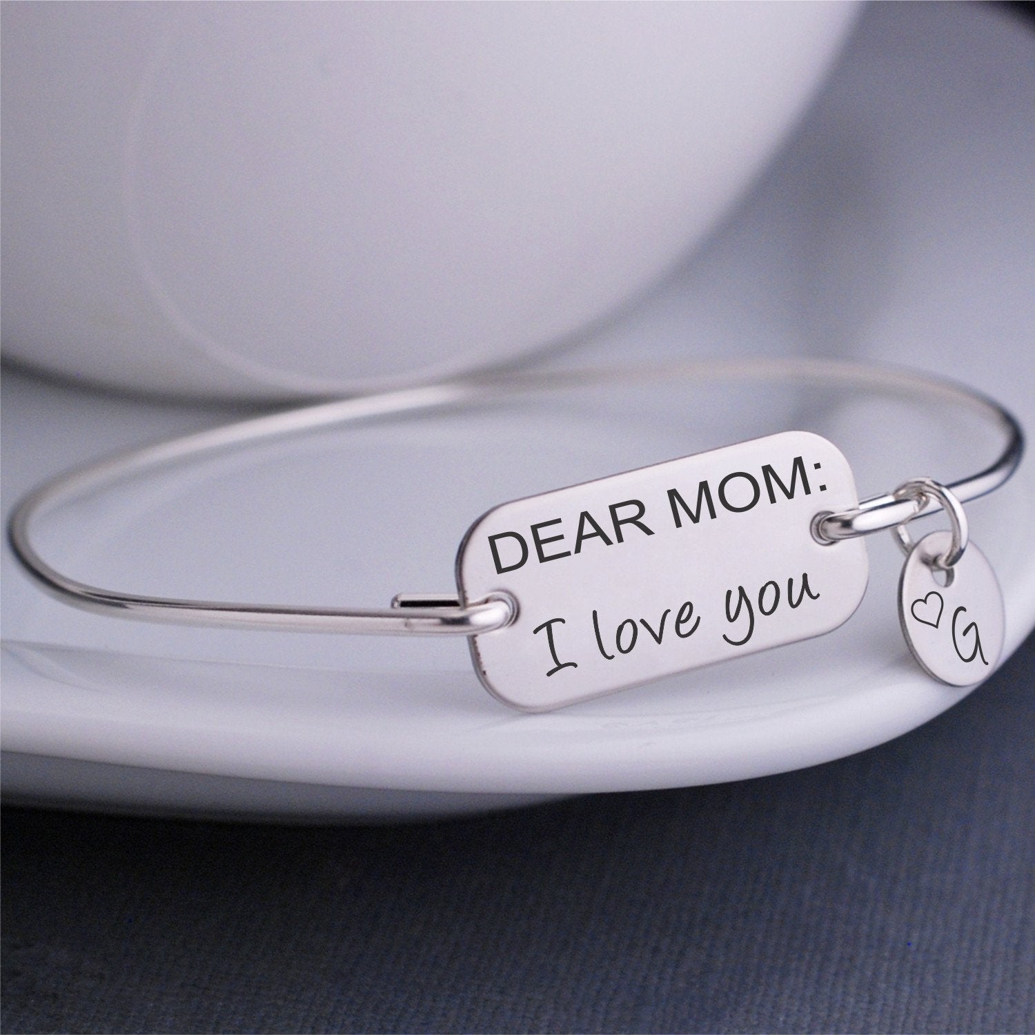 Dear Mom: I love you Bangle Bracelet – bracelet – Love, Georgie