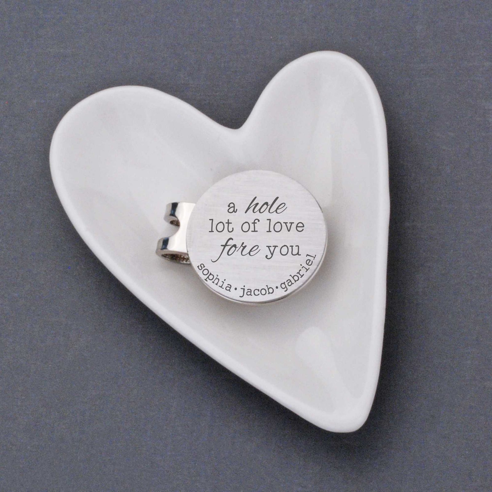 Golf Ball Marker: Hole Lot of Love Fore You – Golf Ball Markers – Love, Georgie