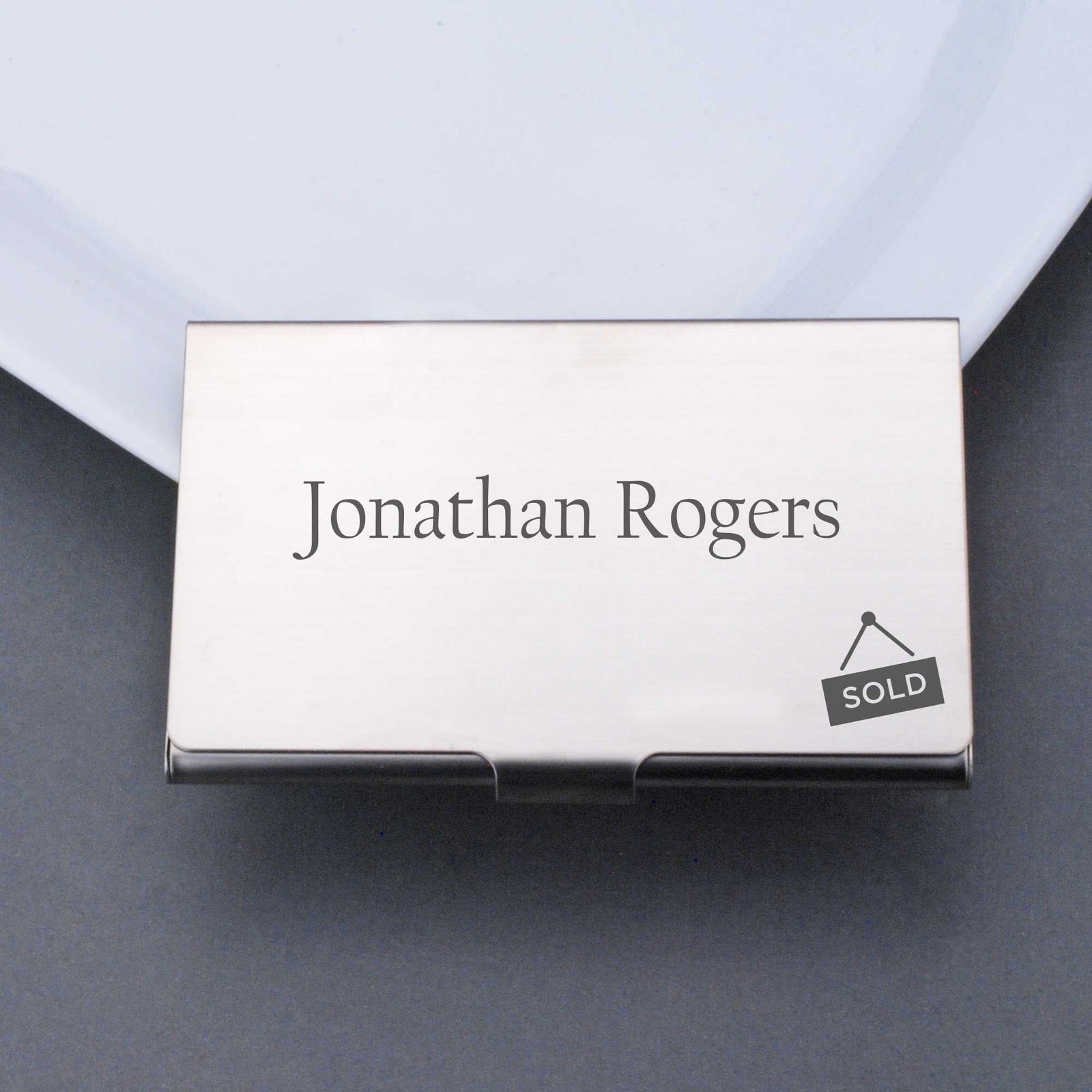 Custom Business Card Case for Realtor – Business Card Cases – Love, Georgie