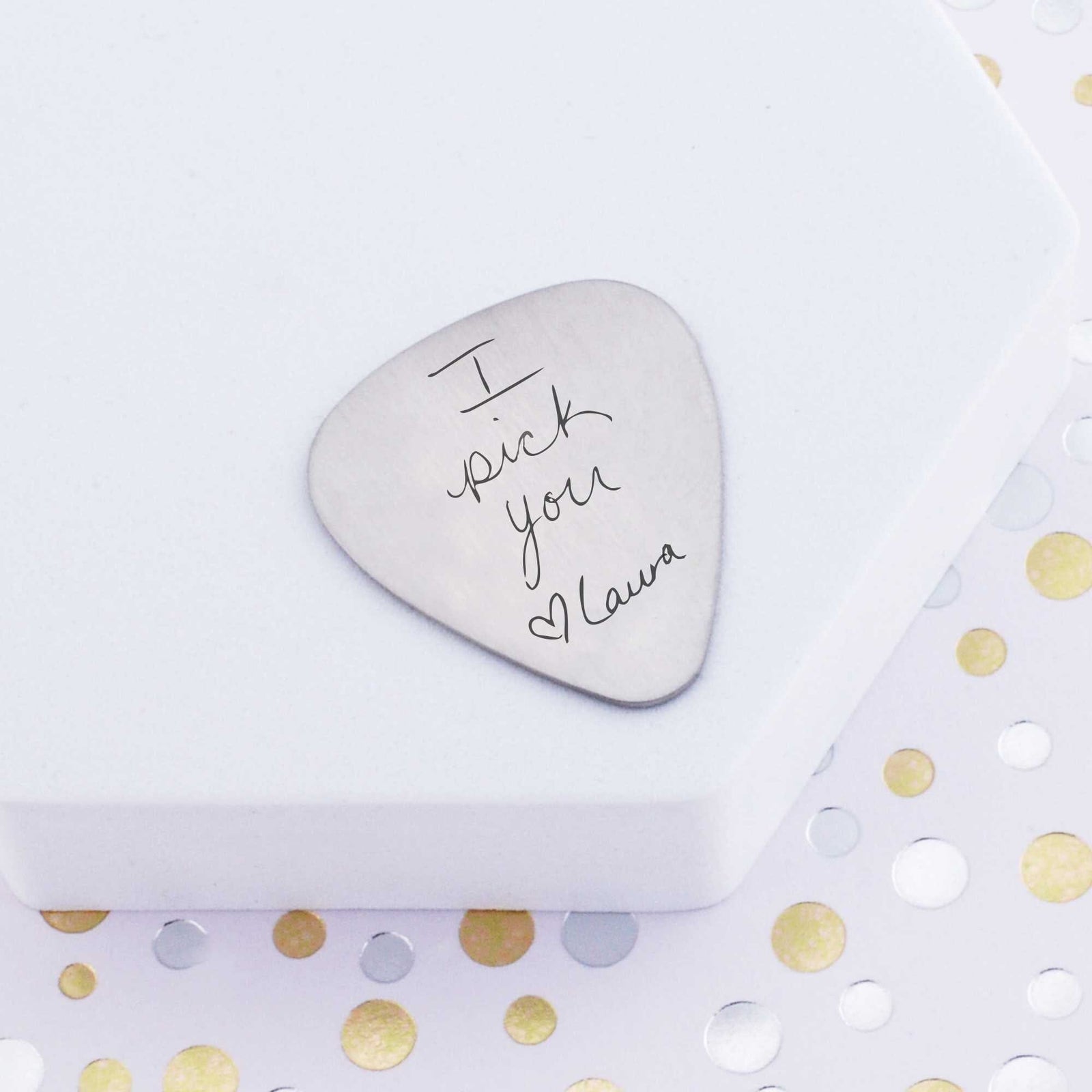 Handwriting Guitar Pick – – Love Georgie