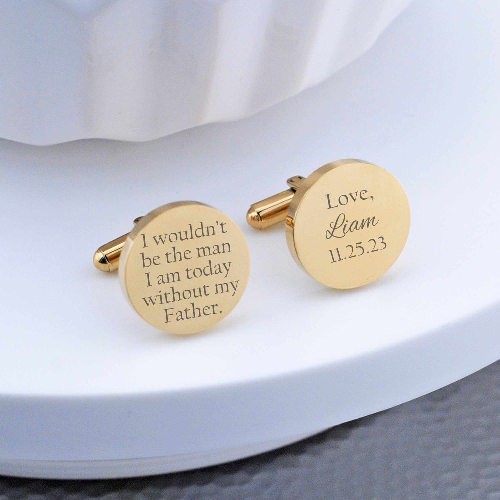 The Man I Am Today - Father of Groom Cufflinks