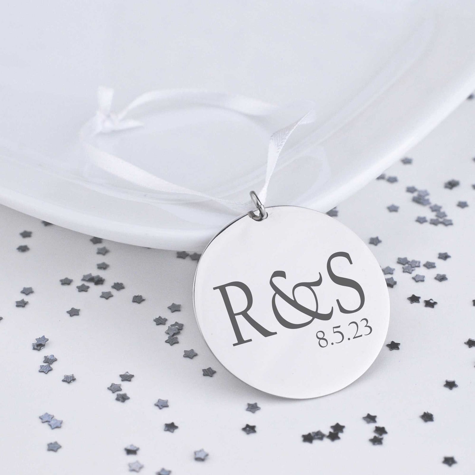 Tree Ornament - Wedding Initials and Date – Ornament – Love, Georgie