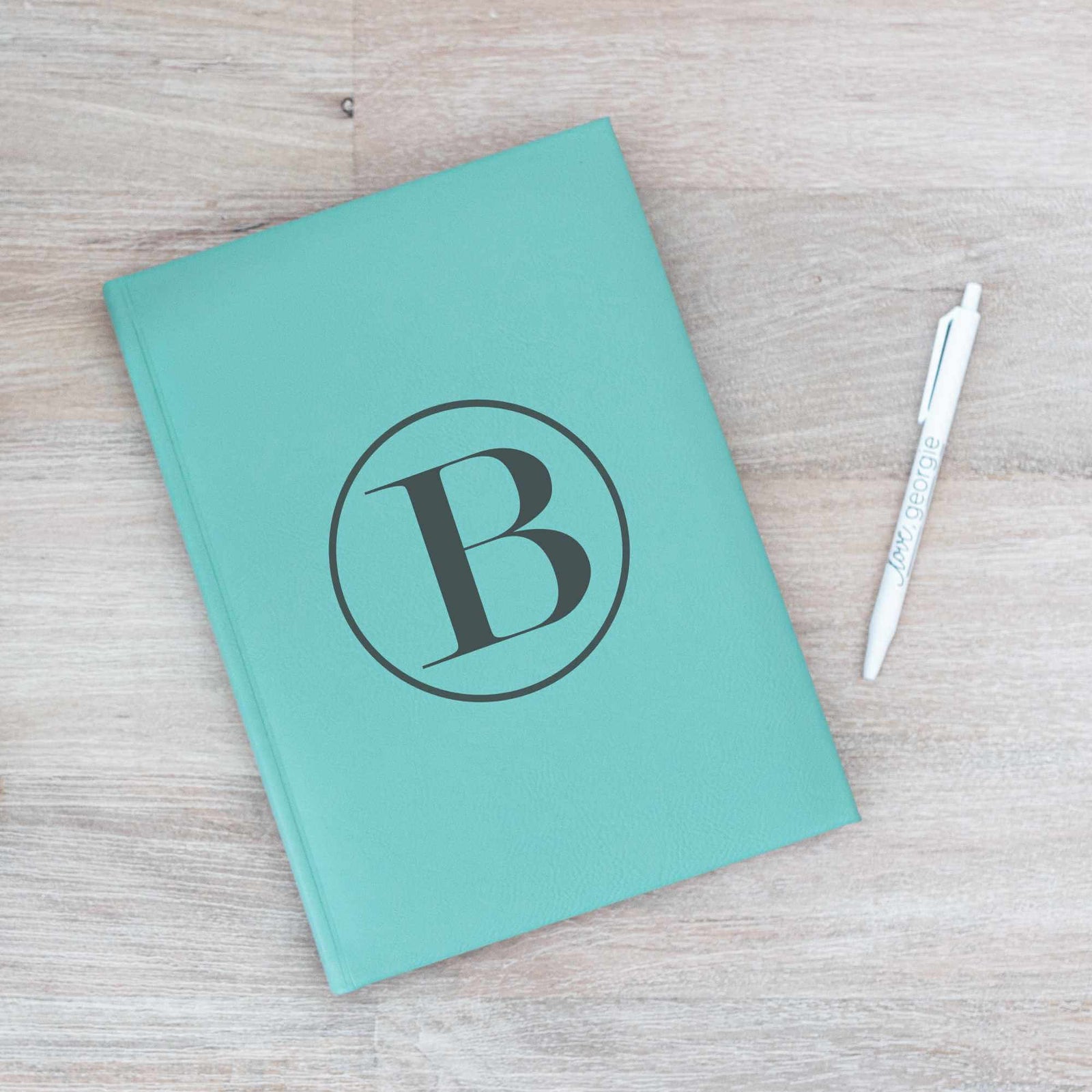 Vegan Leather Sketchbook with Initial