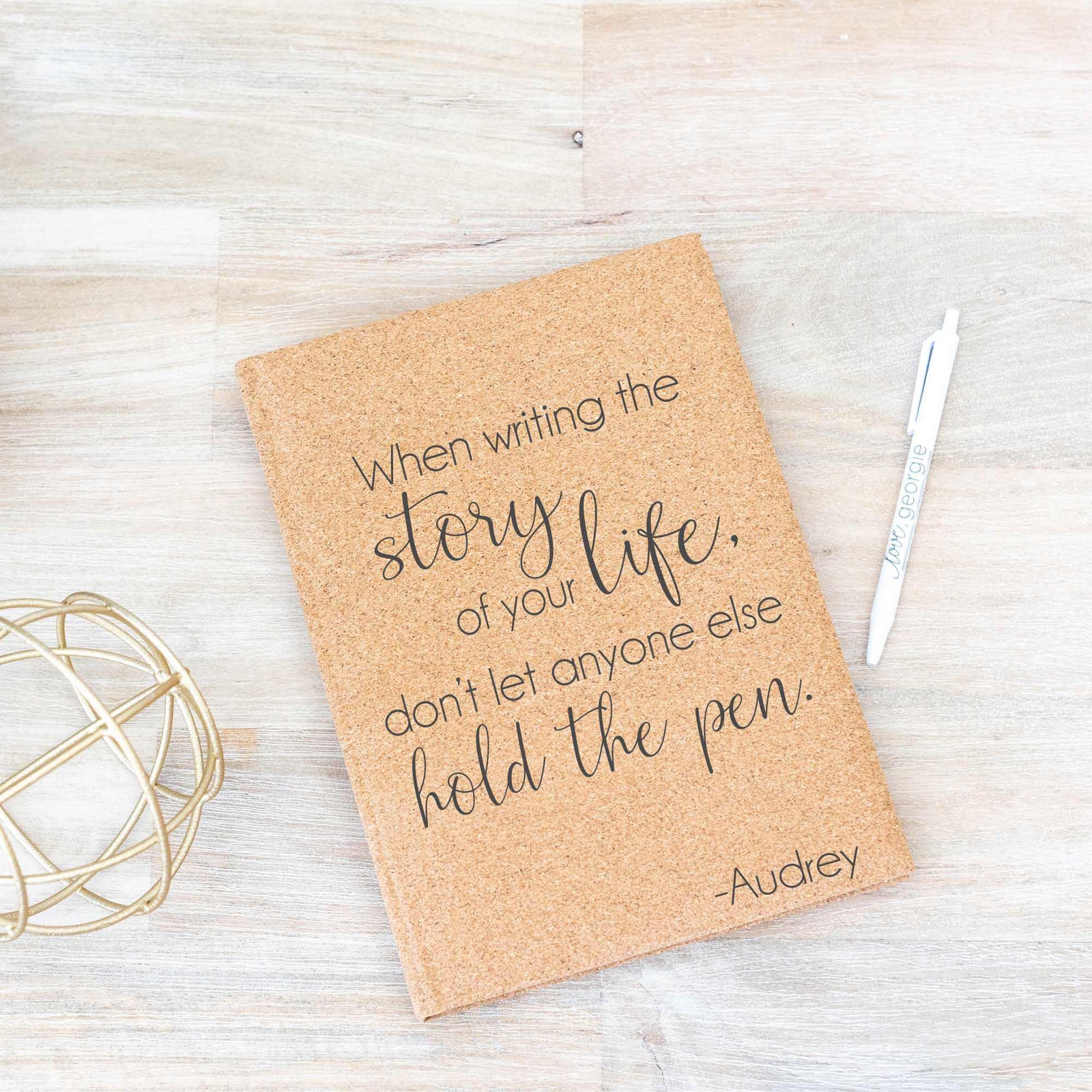 Journal with Name and Quote