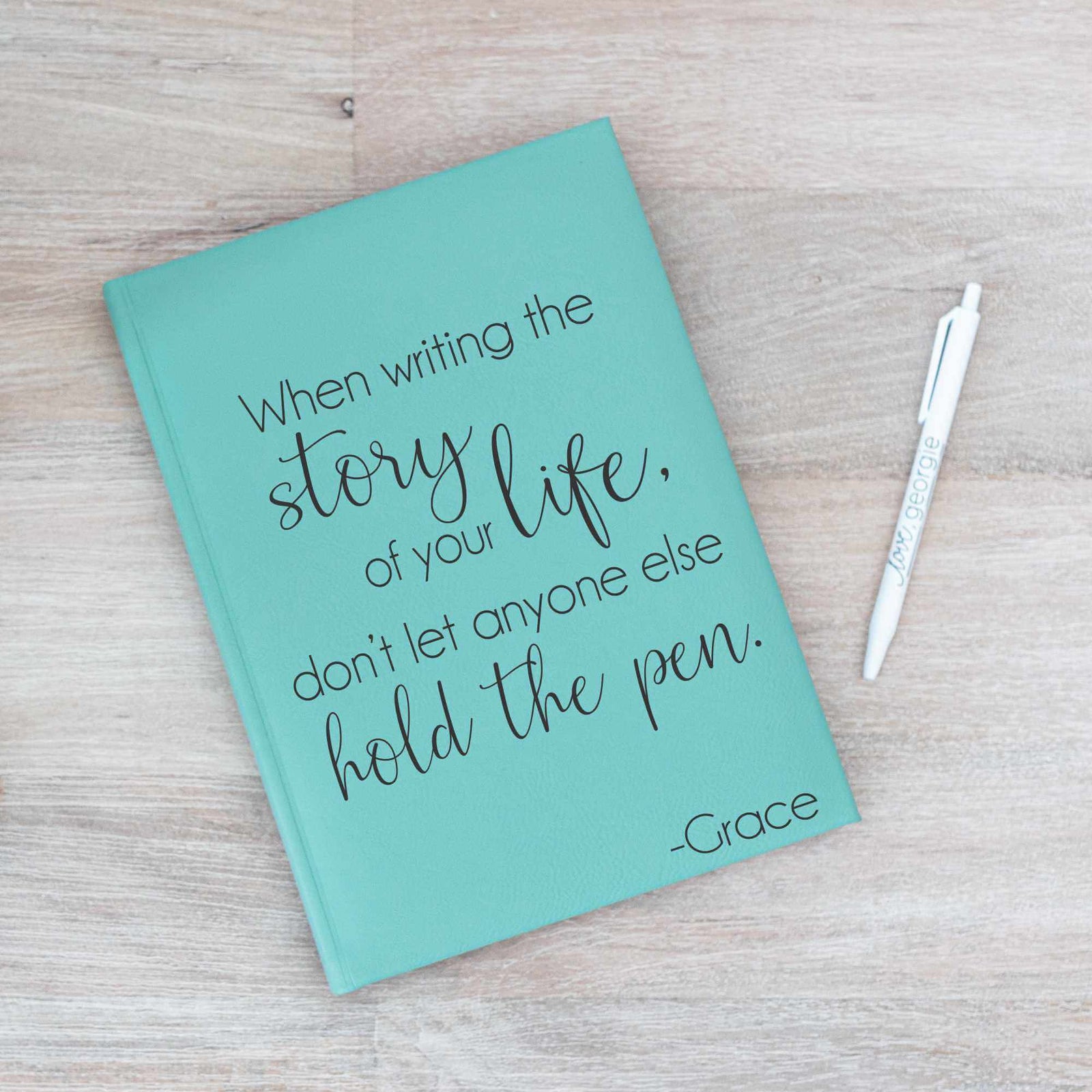 Journal with Name and Quote