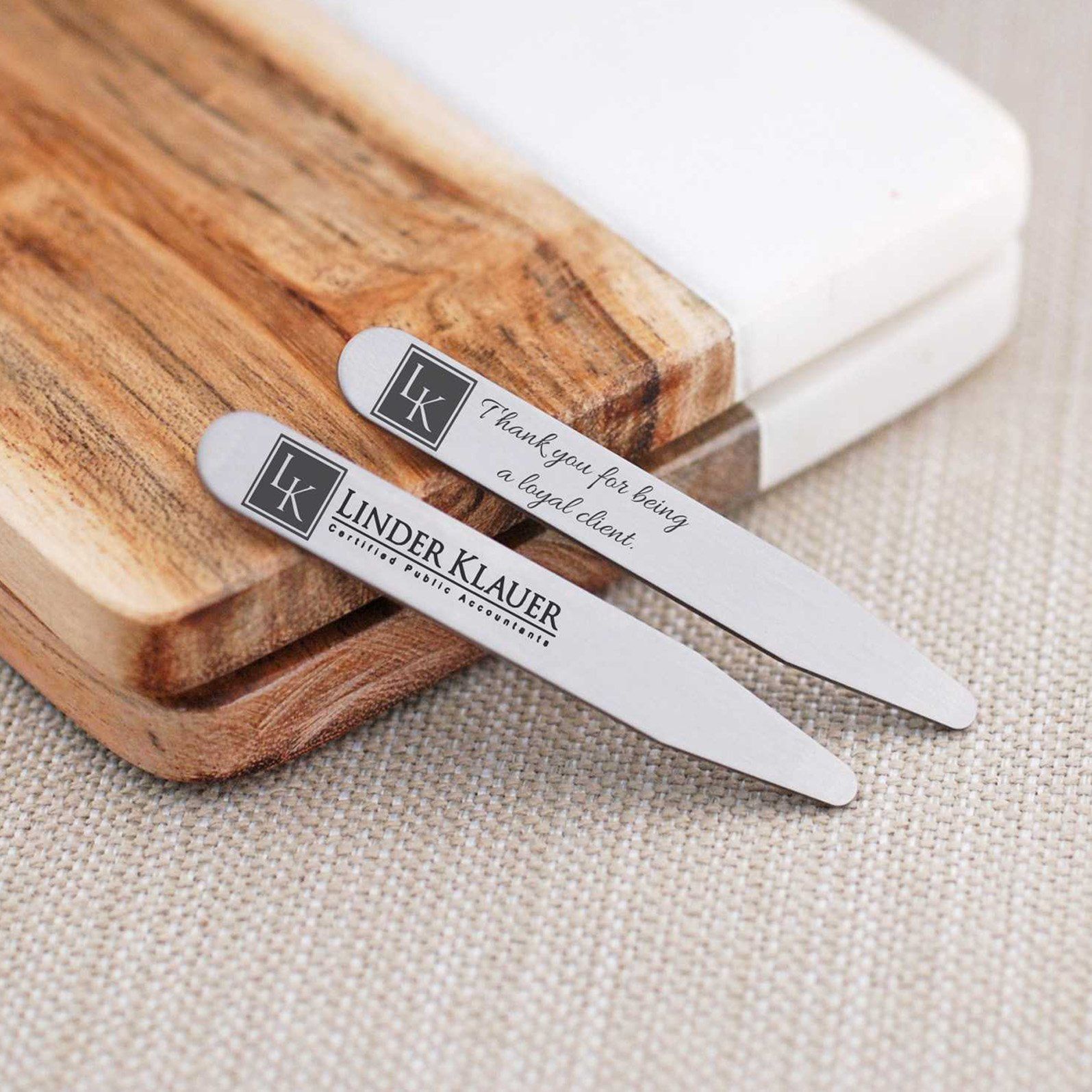 Corporate Logo Collar Stays – Collar Stays – Love, Georgie