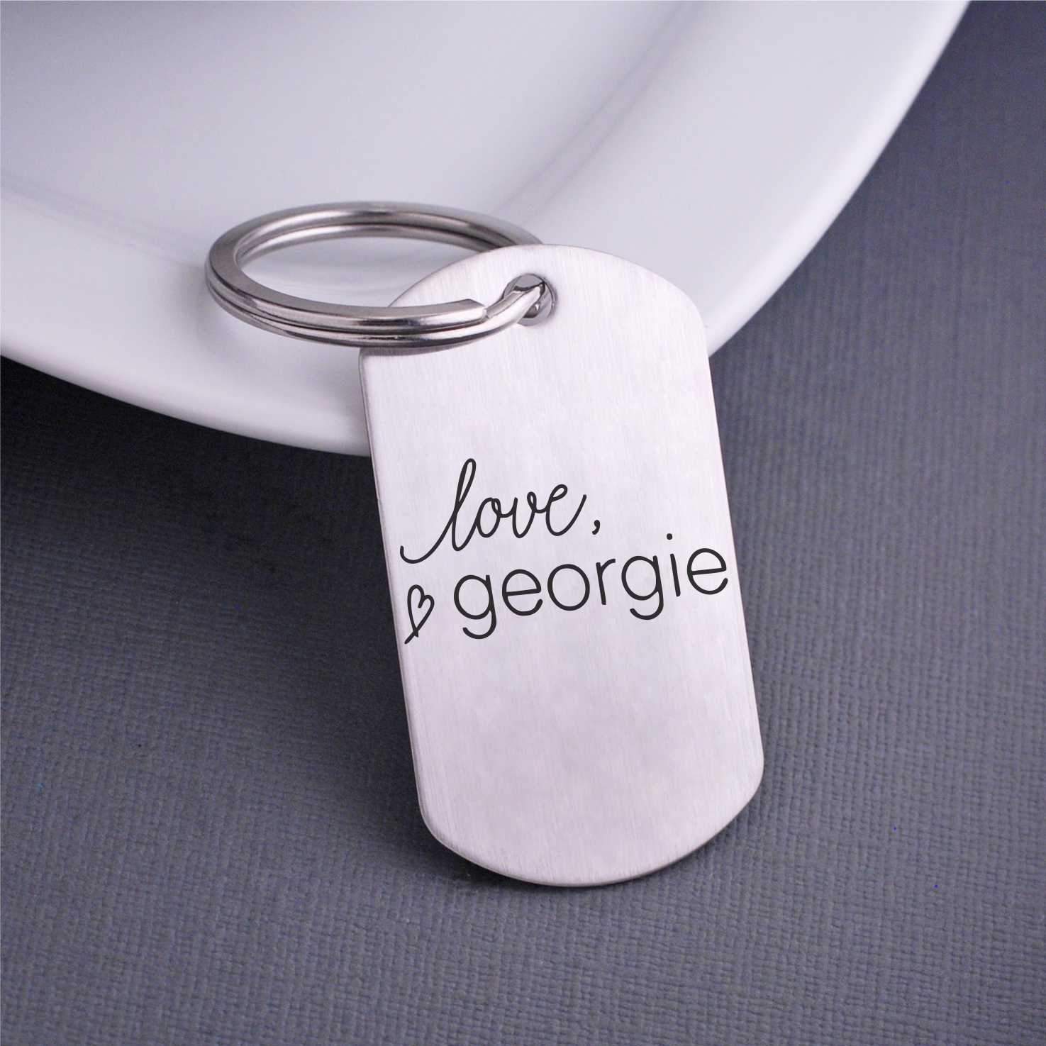 Corporate Logo Keychain – Keychain – Love, Georgie