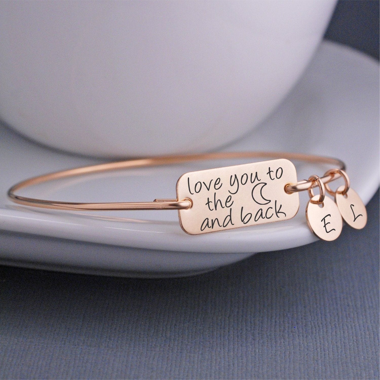 Moon and Back Bangle Bracelet – bracelet – Love, Georgie