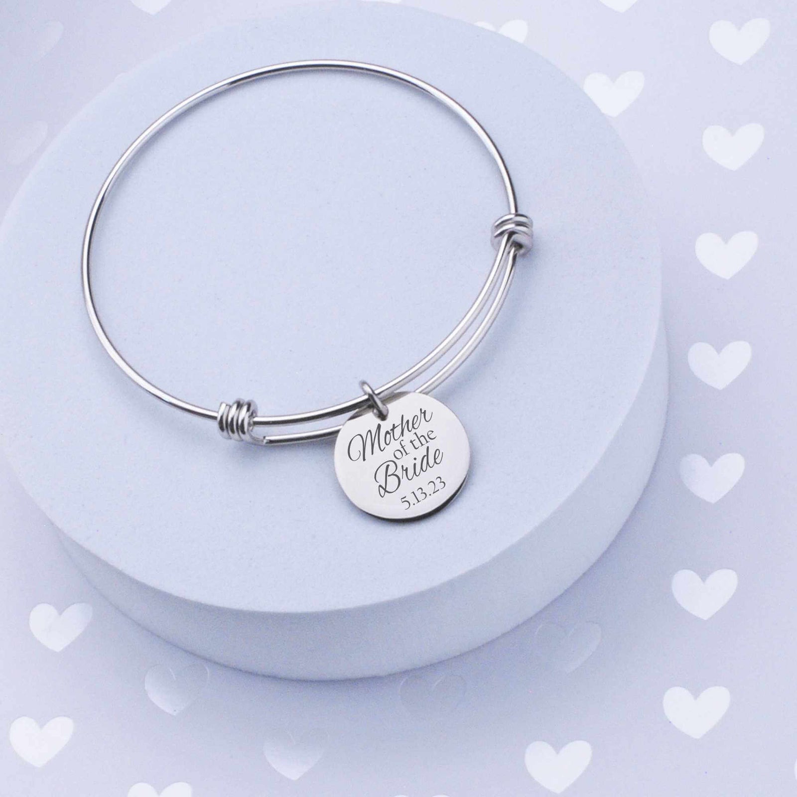 Mother of the Bride - Adjustable Bangle Bracelet