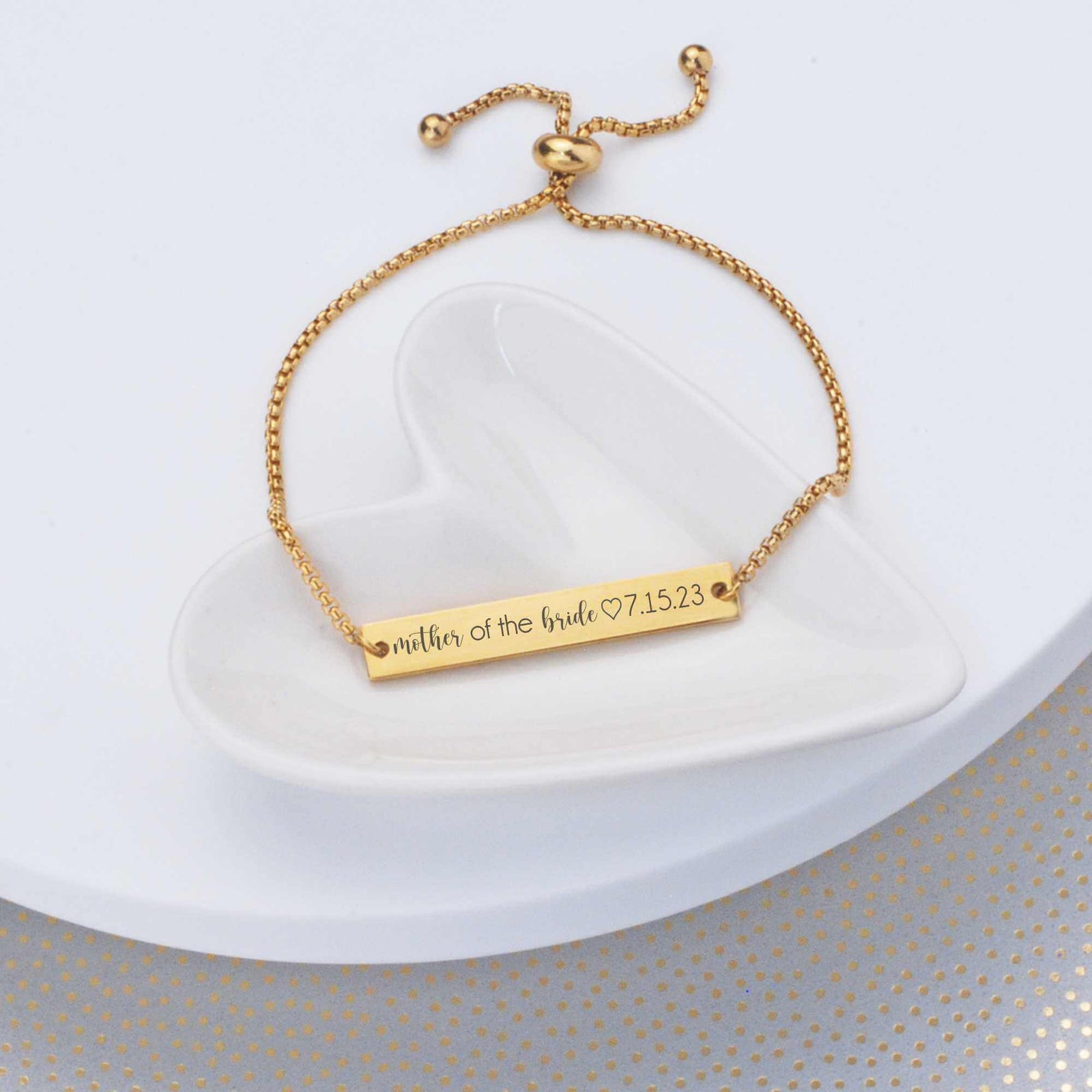 Mother of the Bride - Adjustable Slide Bracelet