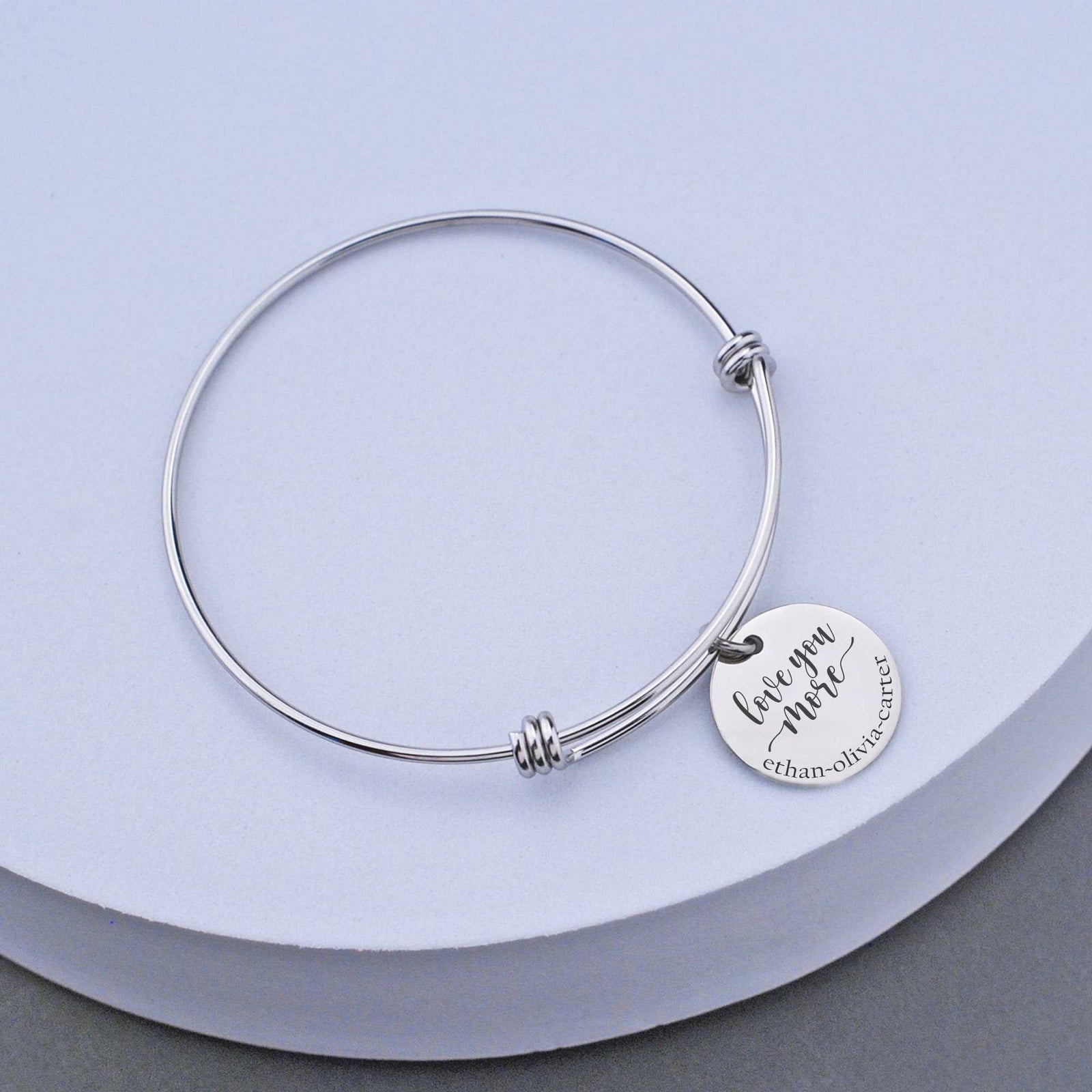 Love You More - Adjustable Bangle Bracelet for Mom – Bracelet – Love, Georgie