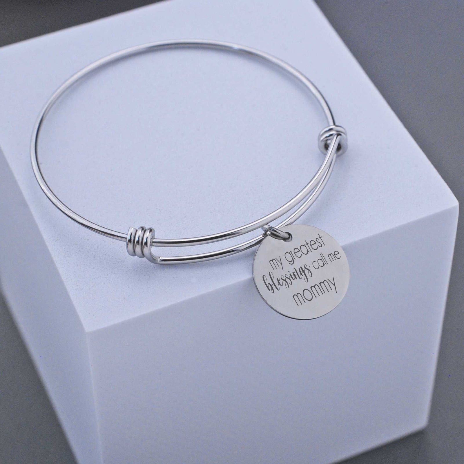 Adjustable Bangle Bracelet - My greatest blessings call me Nana – Bracelet – Love, Georgie