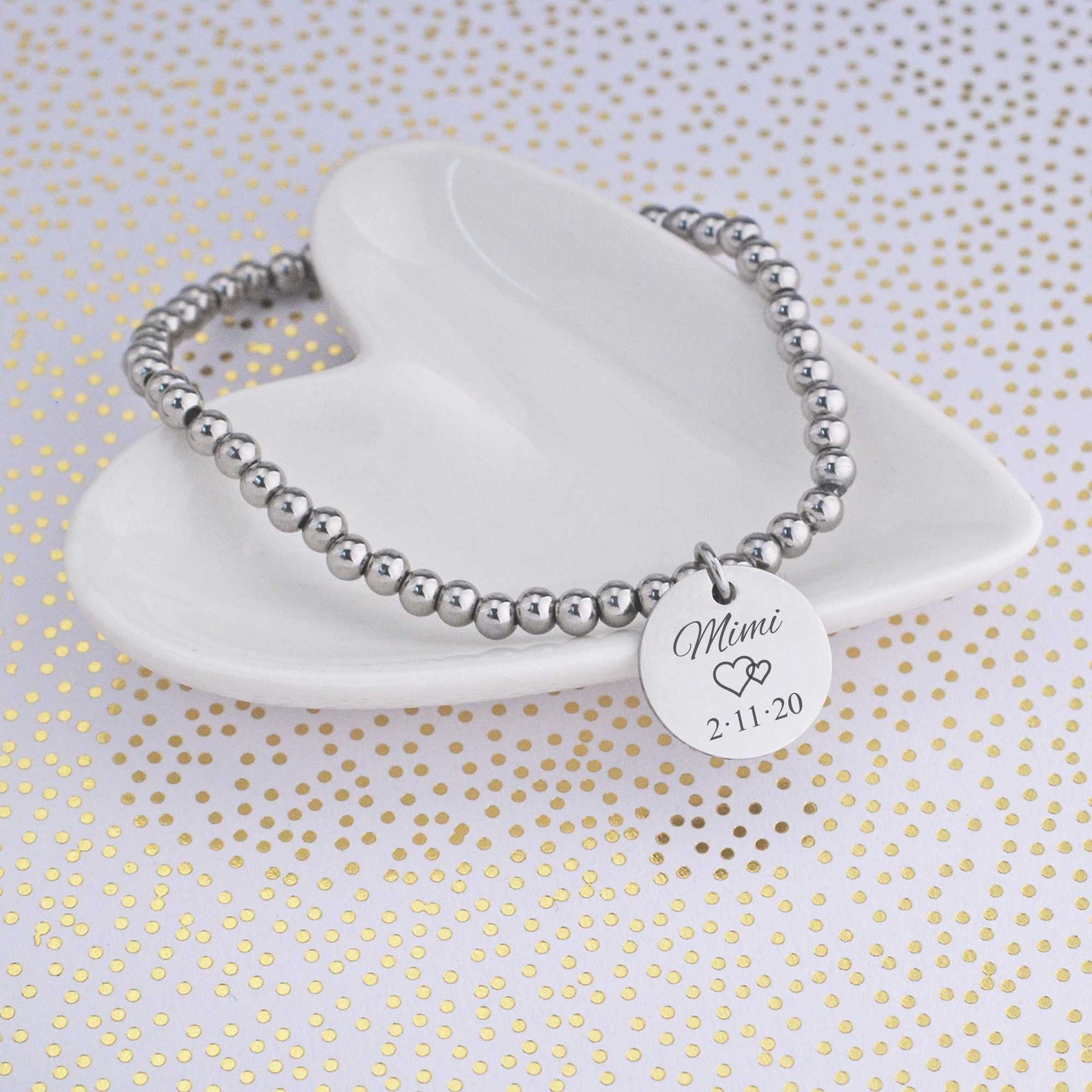 Stretch Bracelet for Grandma of Bride or Groom