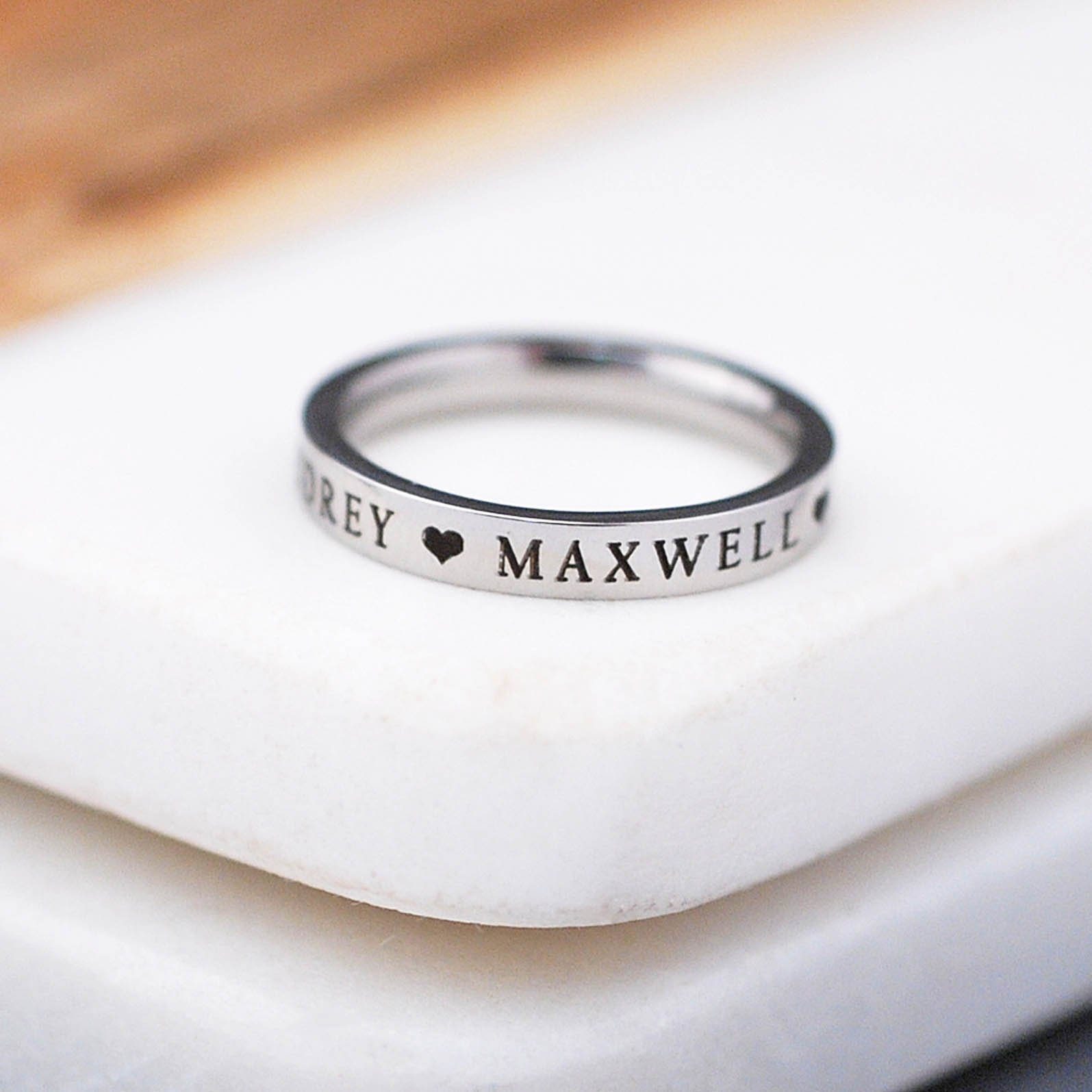 Name Ring - 3mm – Ring – Love, Georgie