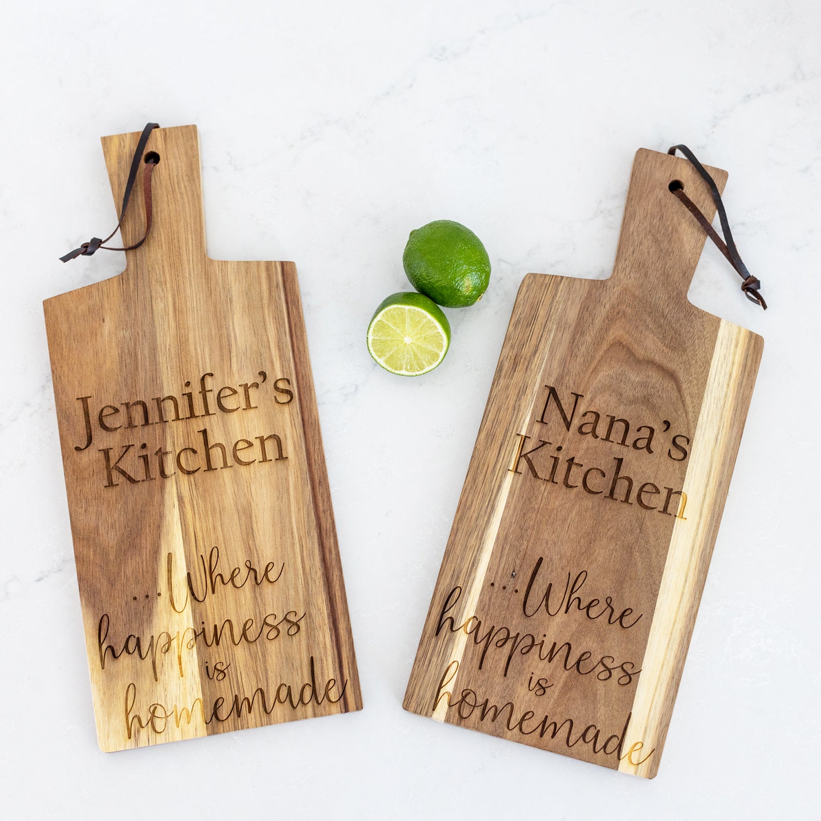 6.25 x 15 Acacia Wood Serving Board - Personalized