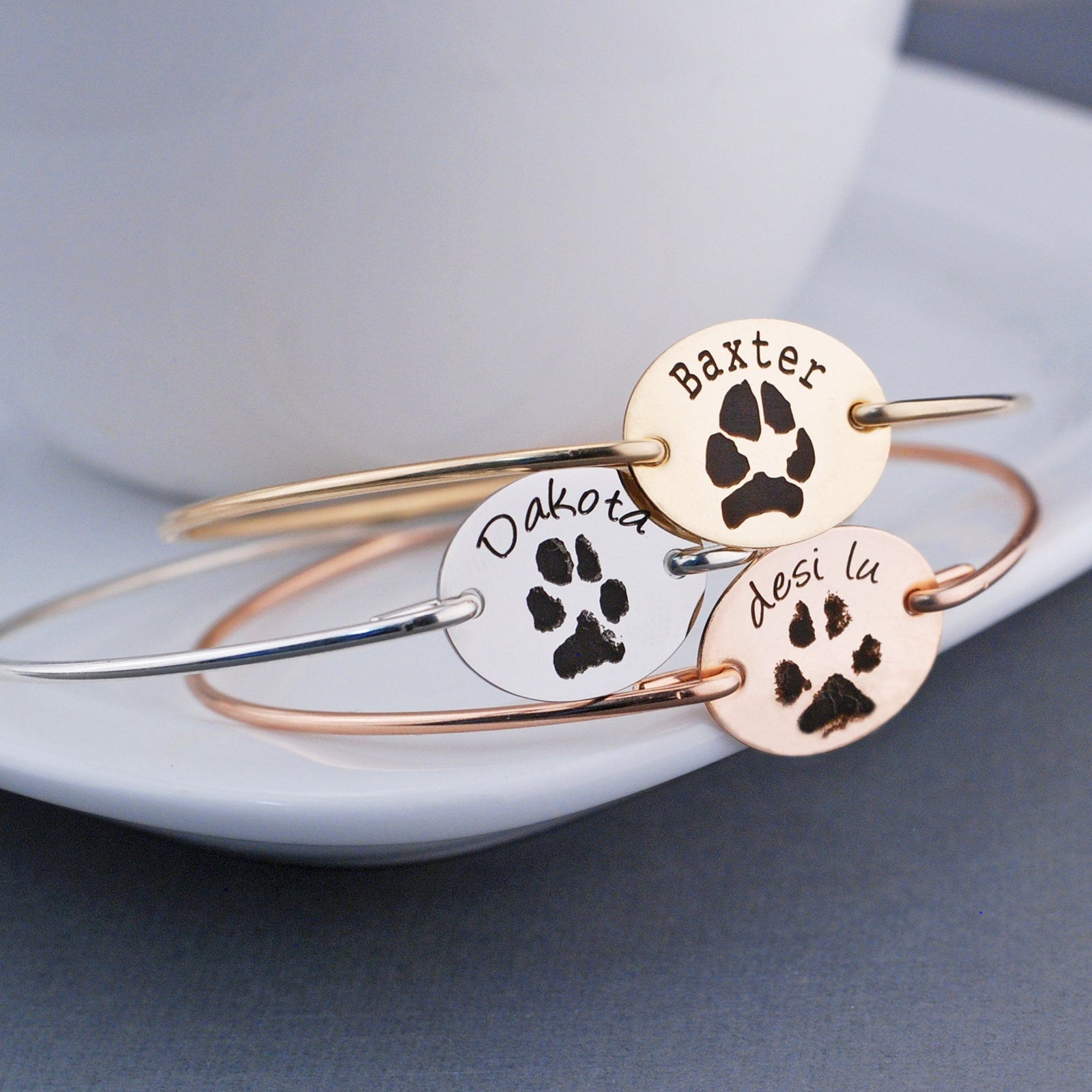 Your Pet's Paw Print Bracelet – bracelet – Love, Georgie