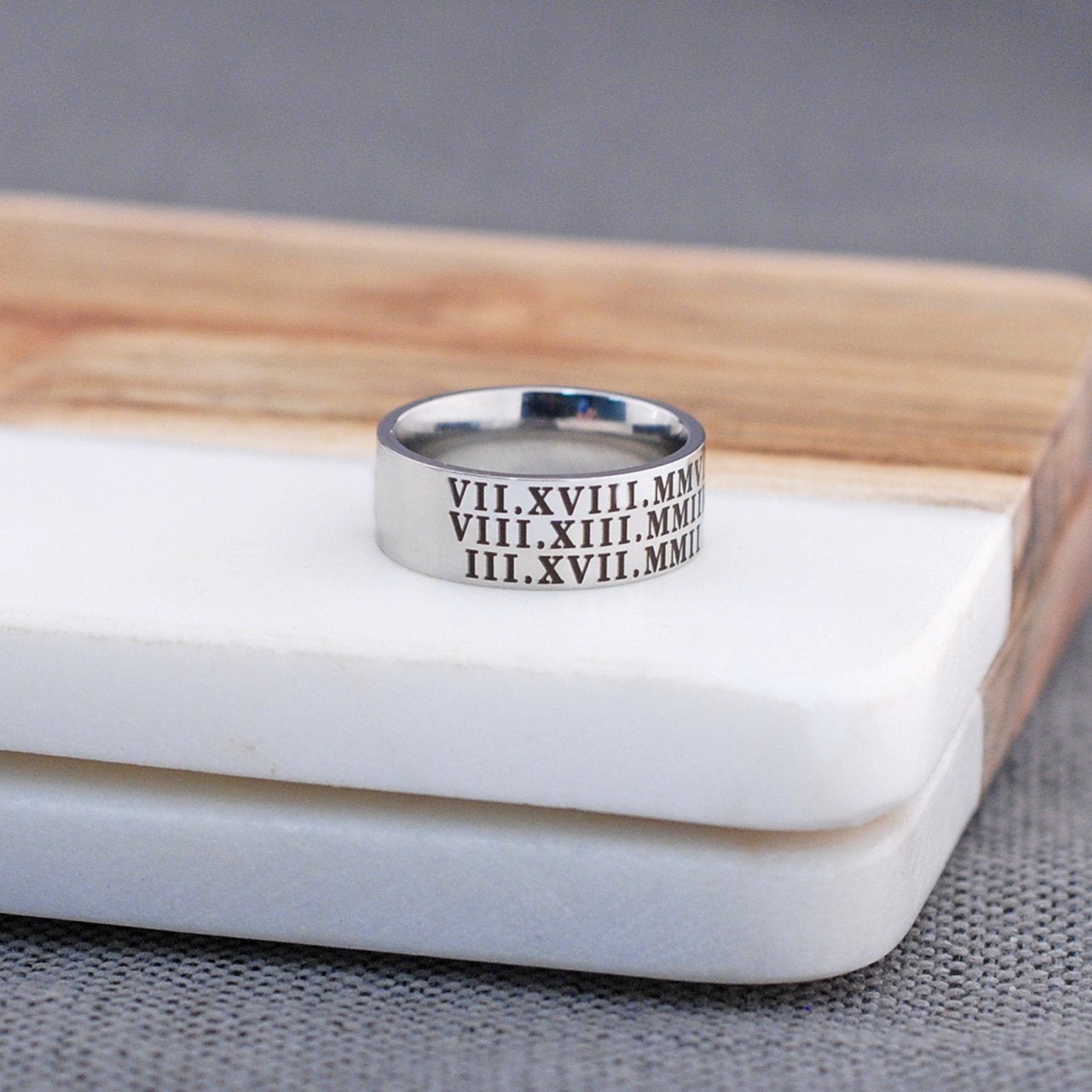 Roman Numeral Ring - 8mm – Ring – Love, Georgie