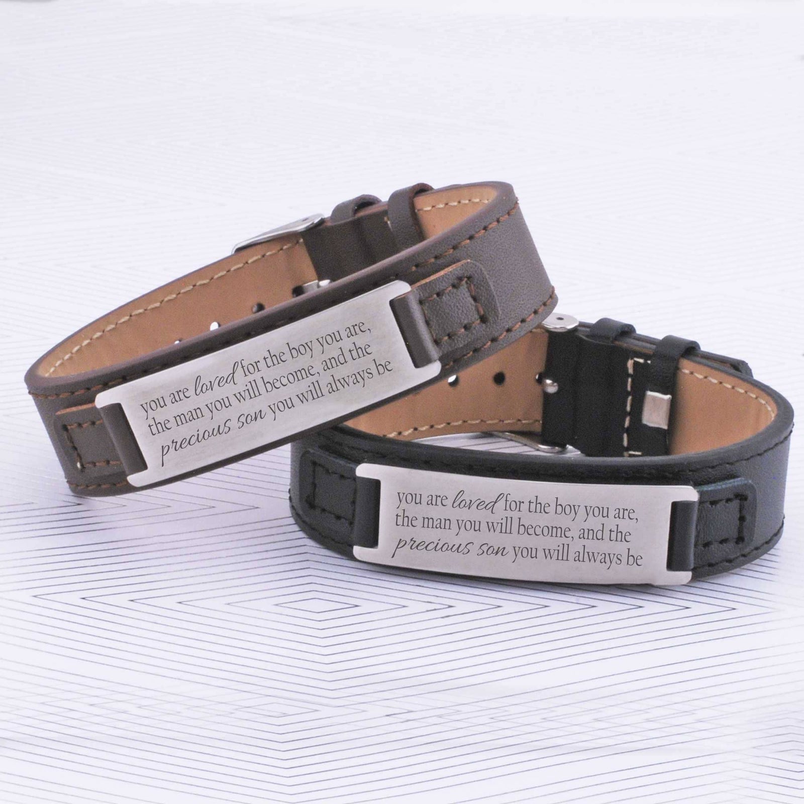 Leather Bracelet for Son - You Are Loved – Bracelet – Love, Georgie