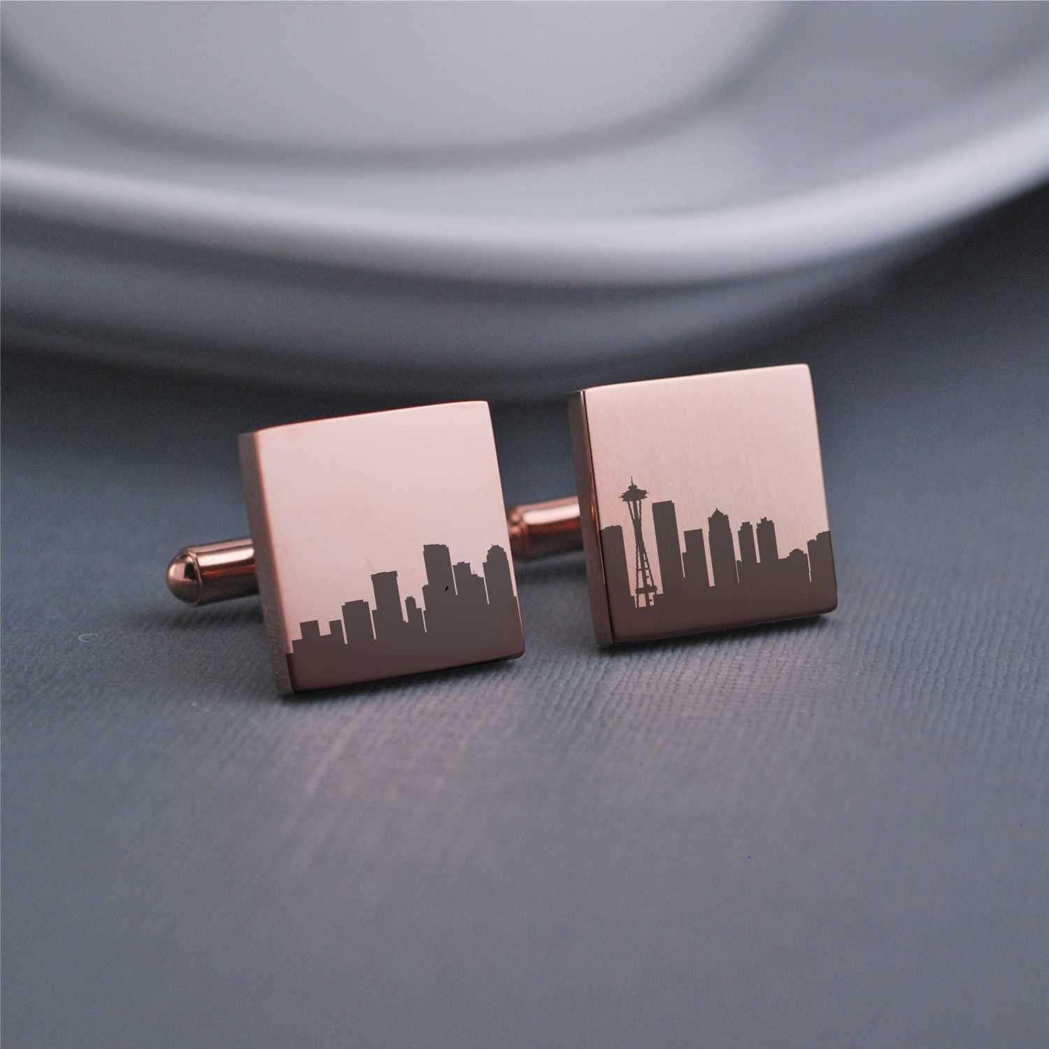 Custom City Skyline Cufflinks – Cuff Links – Love, Georgie