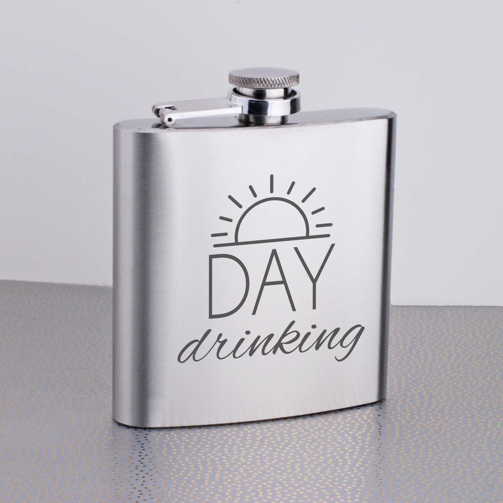 Day Drinking' - Engraved Flask Gift – Flask – Love, Georgie