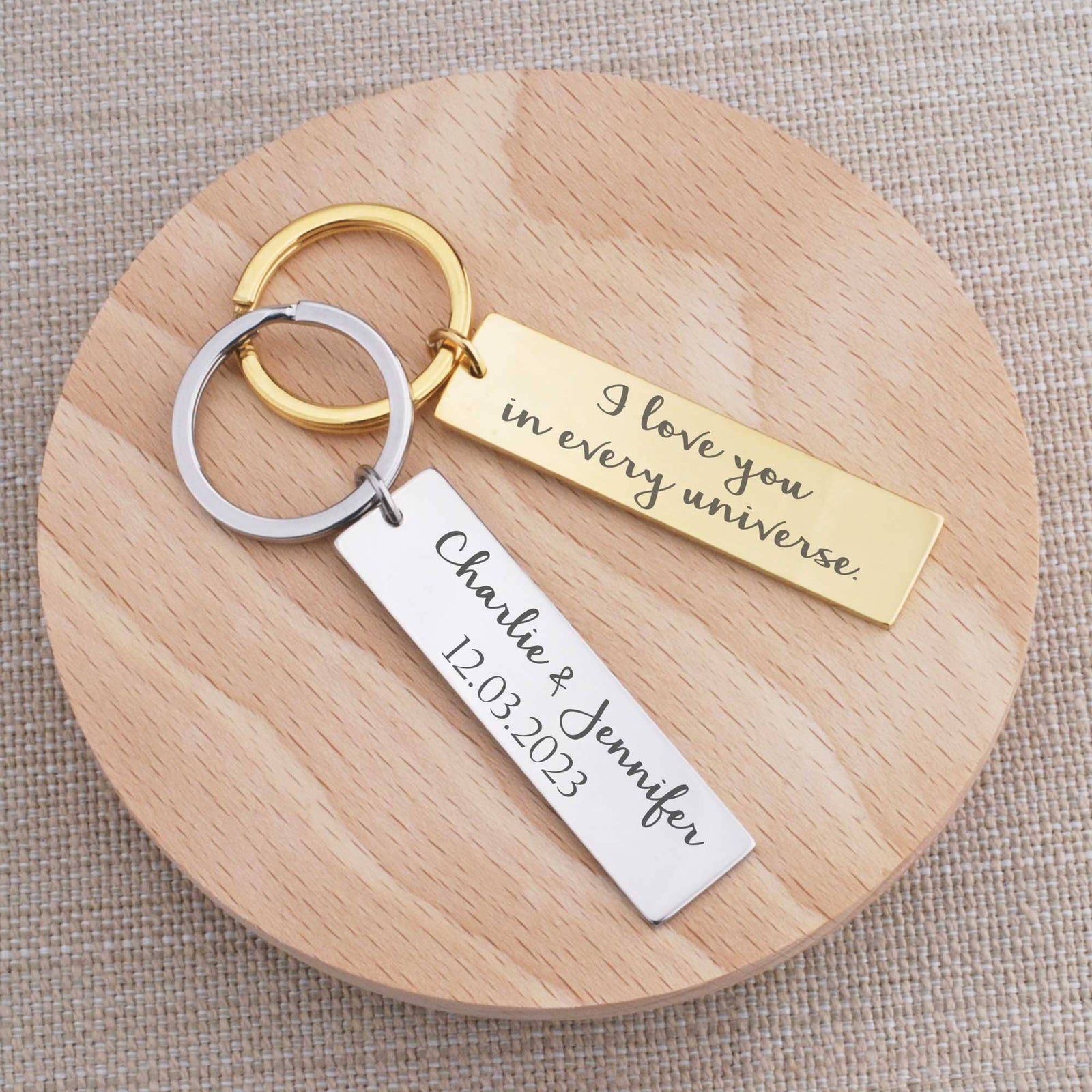 Anniversary Keychain for Husband or Wife – Keychain – Love, Georgie