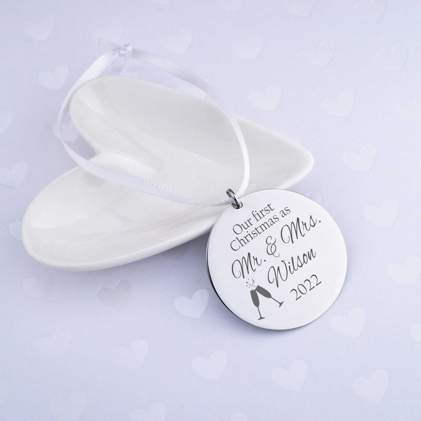 First Christmas Ornament for Newly Married Couple