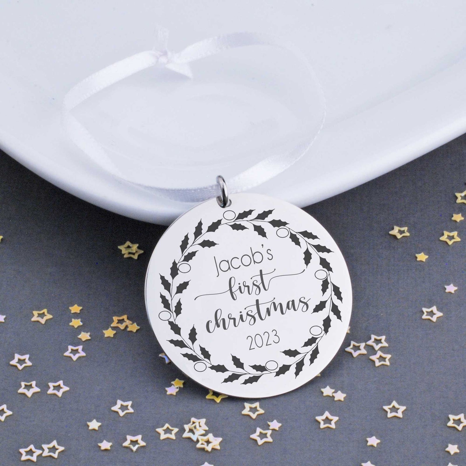 Baby's First Christmas Ornament with Name – Ornament – Love, Georgie