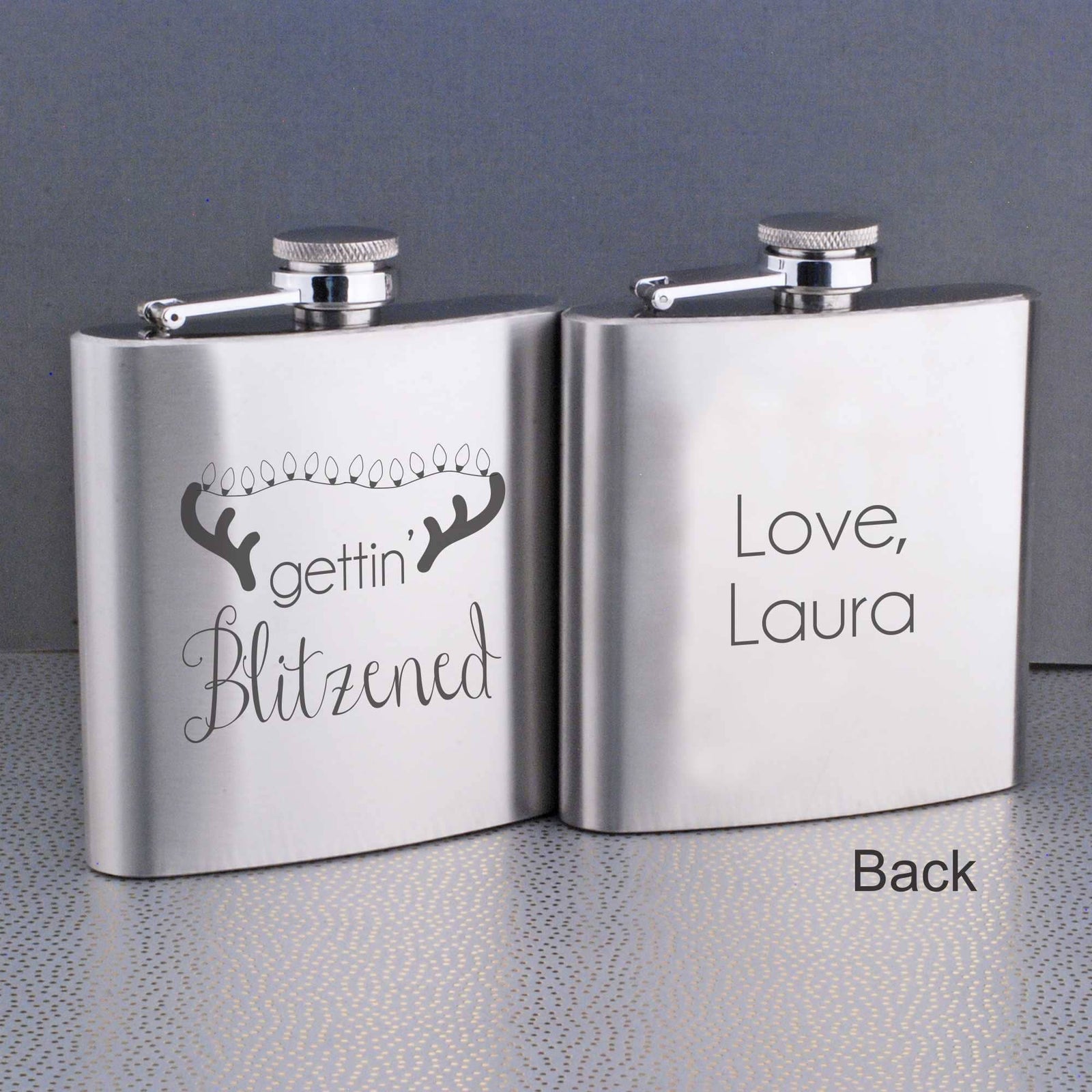Christmas Flask - 'Gettin' Blitzened' – Flask – Love, Georgie