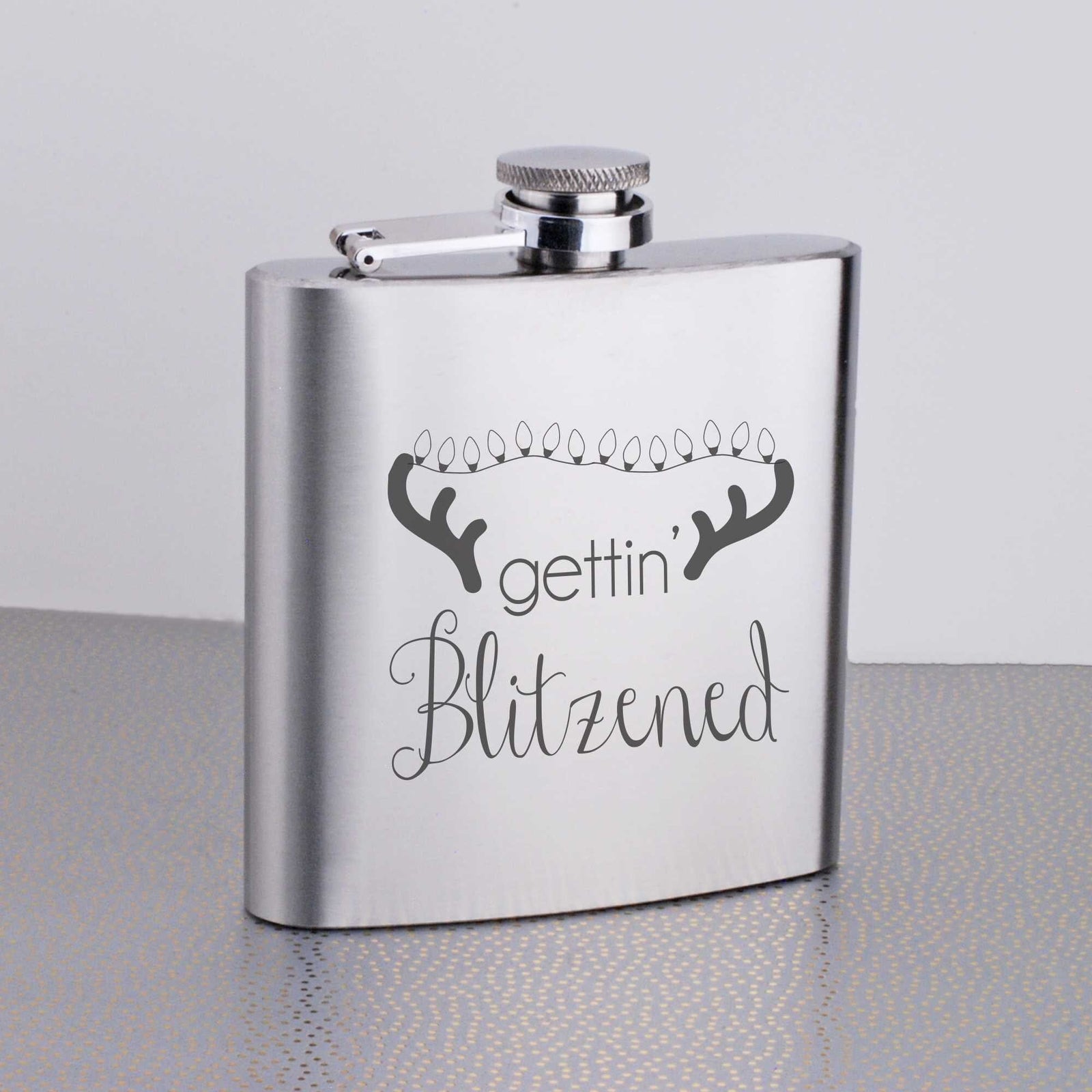 Christmas Flask - 'Gettin' Blitzened' – Flask – Love, Georgie