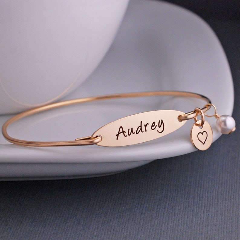 Name Bangle Bracelet - Oval – Bracelet – Love, Georgie