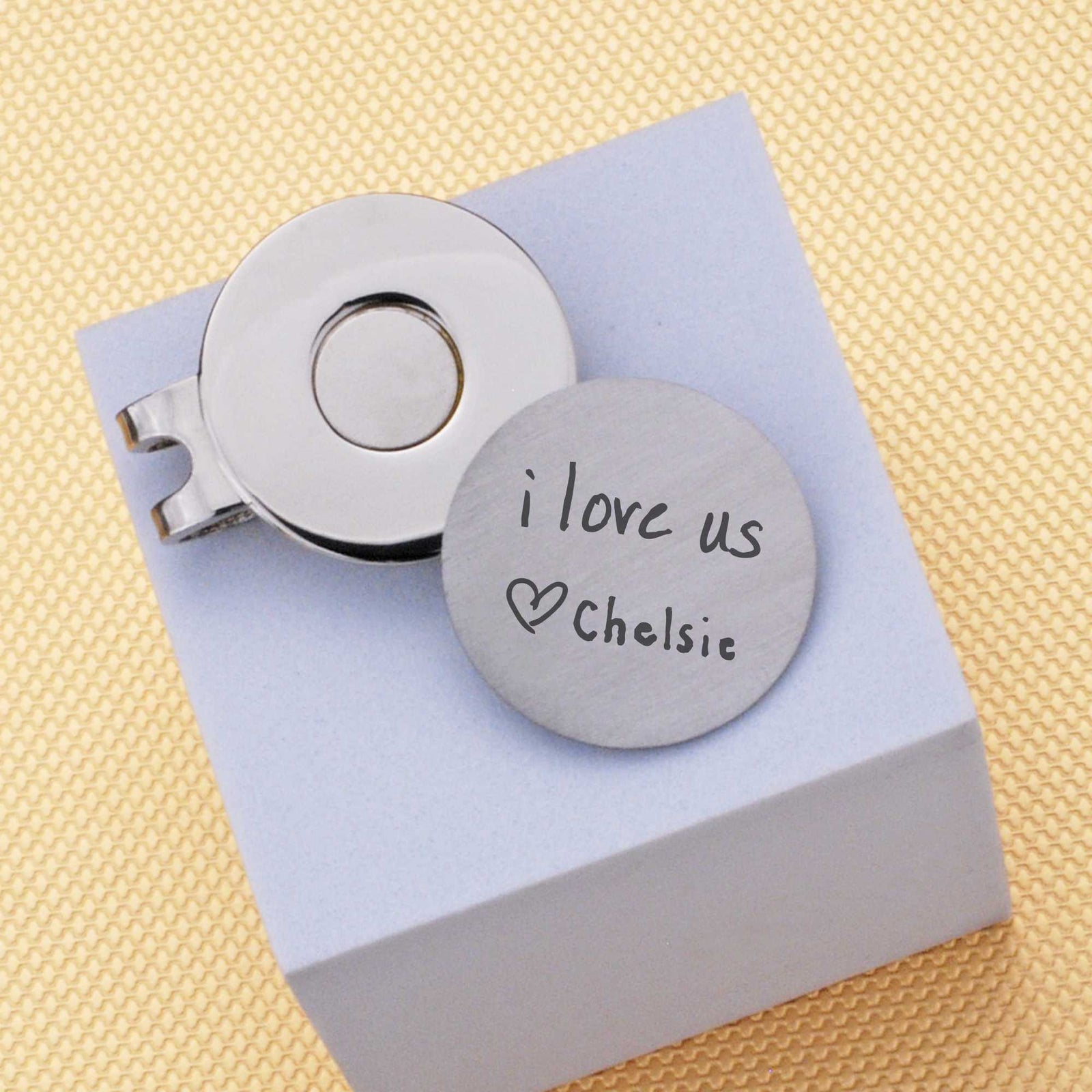 Golf Ball Marker Engraved with Your Handwriting