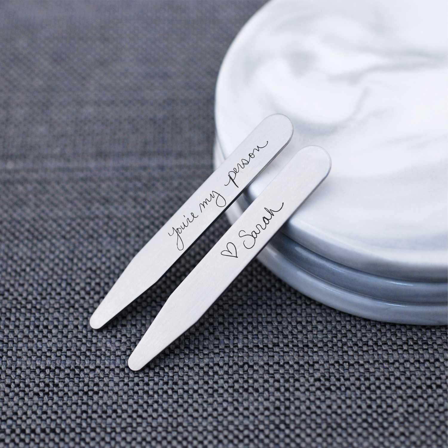 Handwriting Collar Stays – Collar Stays – Love, Georgie