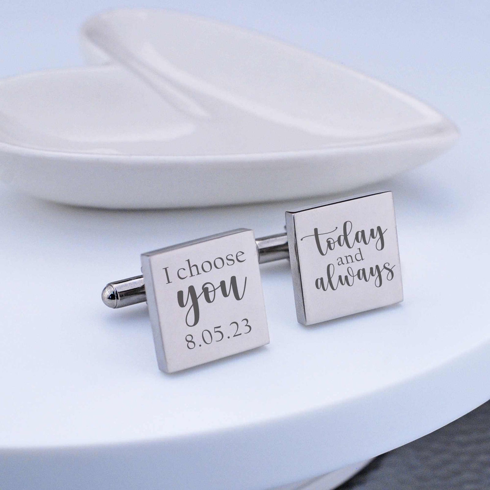 I Choose You Today and Always Groom Cufflinks