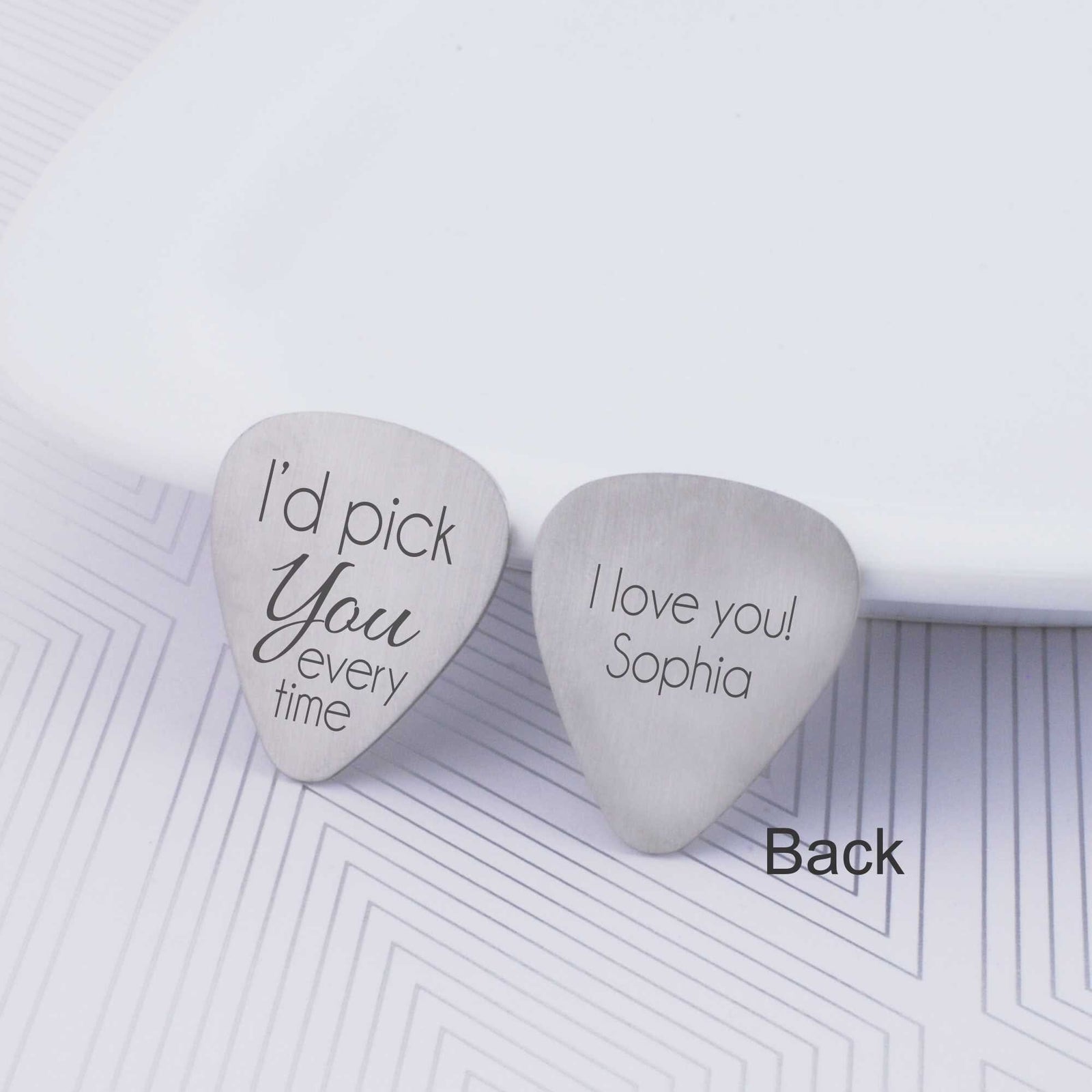 Guitar Pick Gift - 'I'd Pick You Every Time' – Guitar Pick – Love Georgie