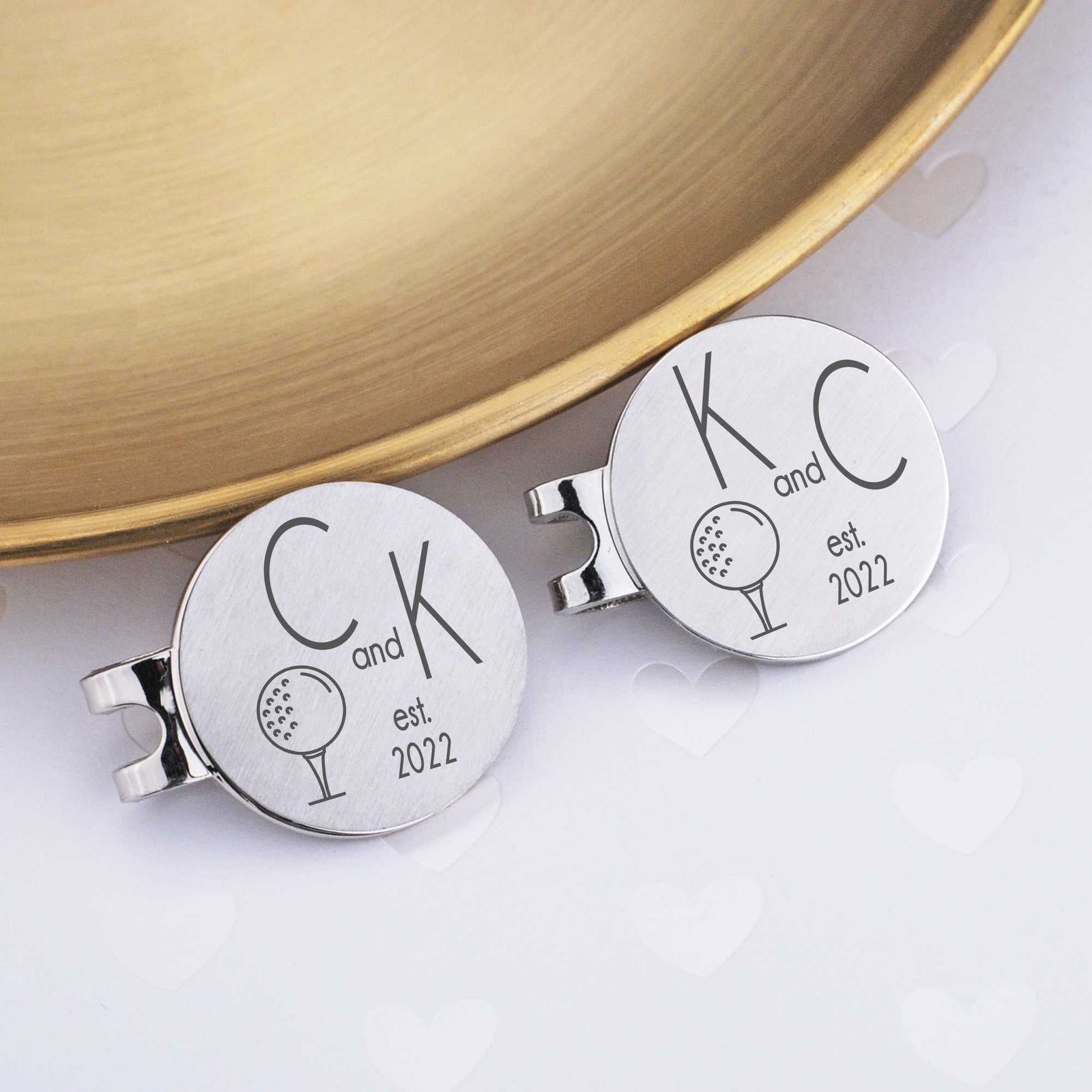 Est. Year - Golf Ball Marker Set for Couple