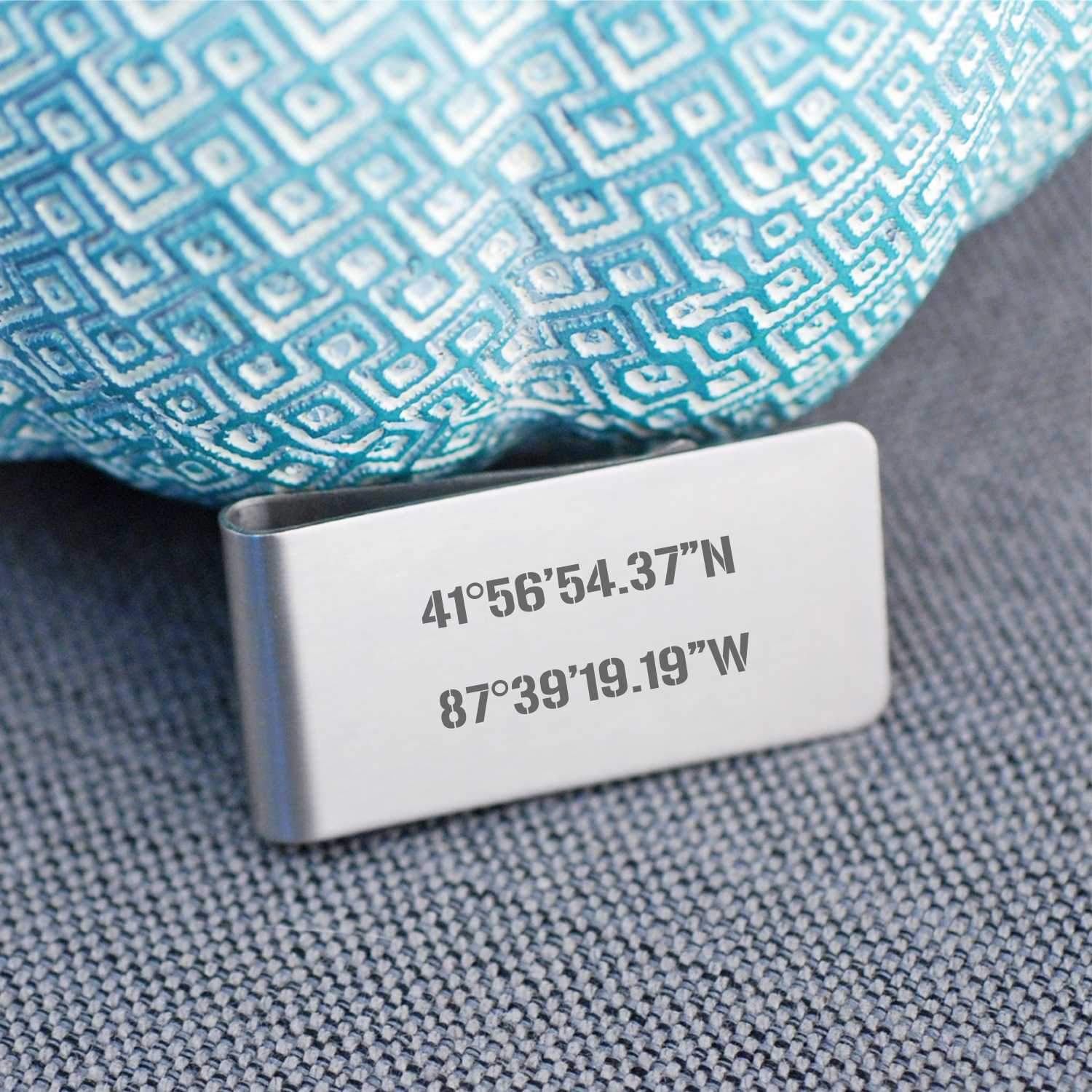 Latitude Longitude Money Clip – Money Clip – Love, Georgie