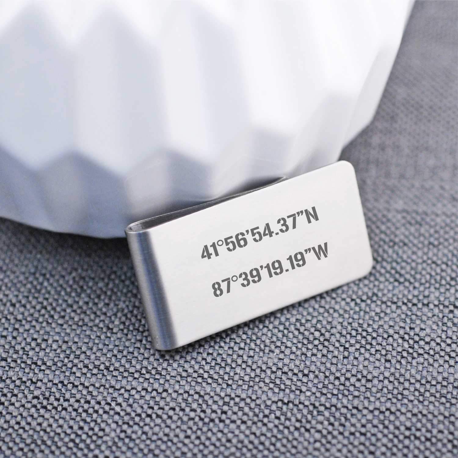 Latitude Longitude Money Clip – Money Clip – Love, Georgie