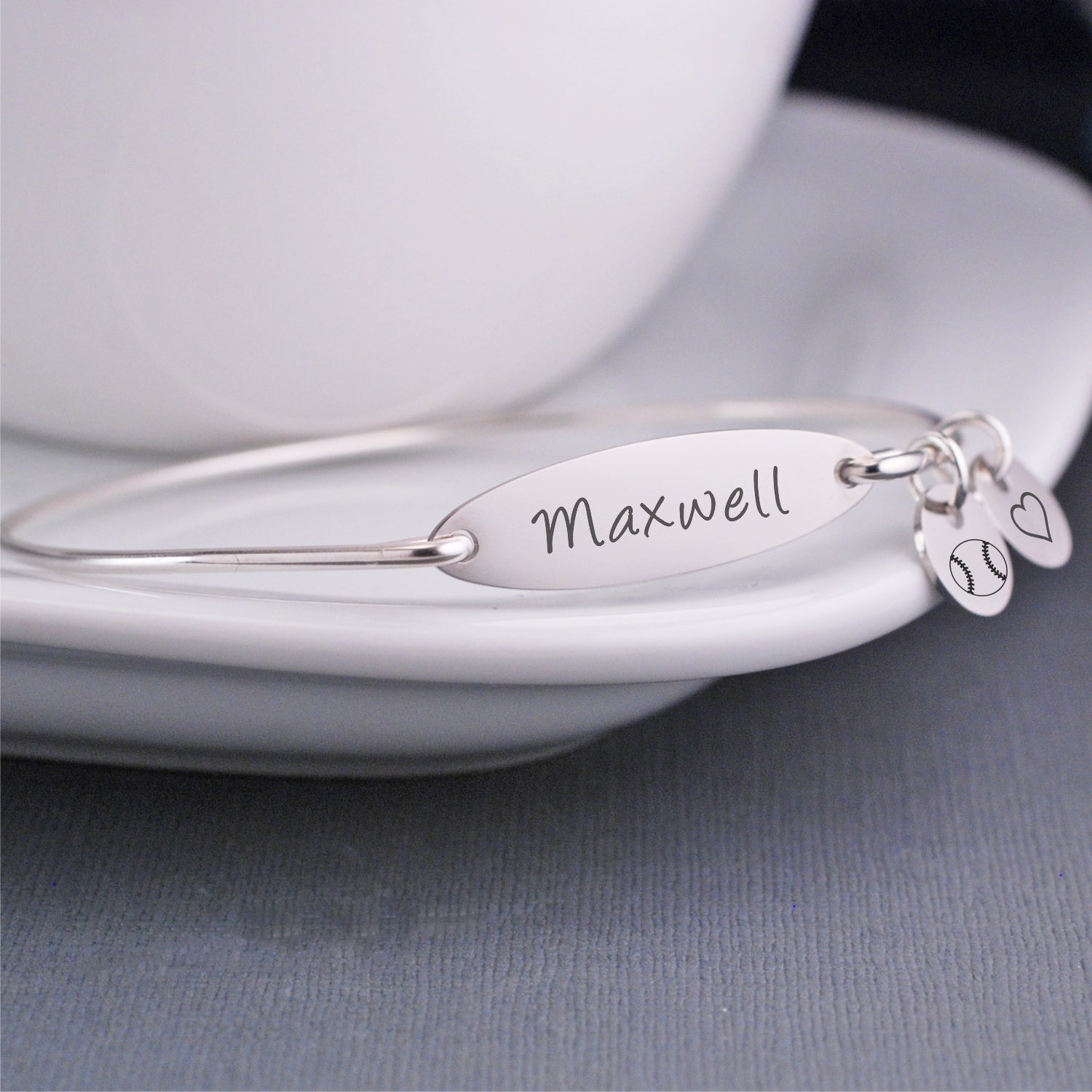 Name Bangle Bracelet - Oval – Bracelet – Love, Georgie