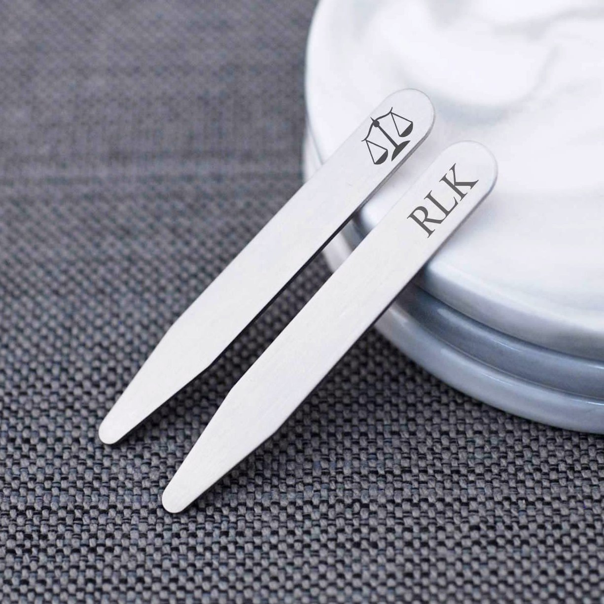 Collar Stays - Scales of Justice – Collar Stays – Love, Georgie