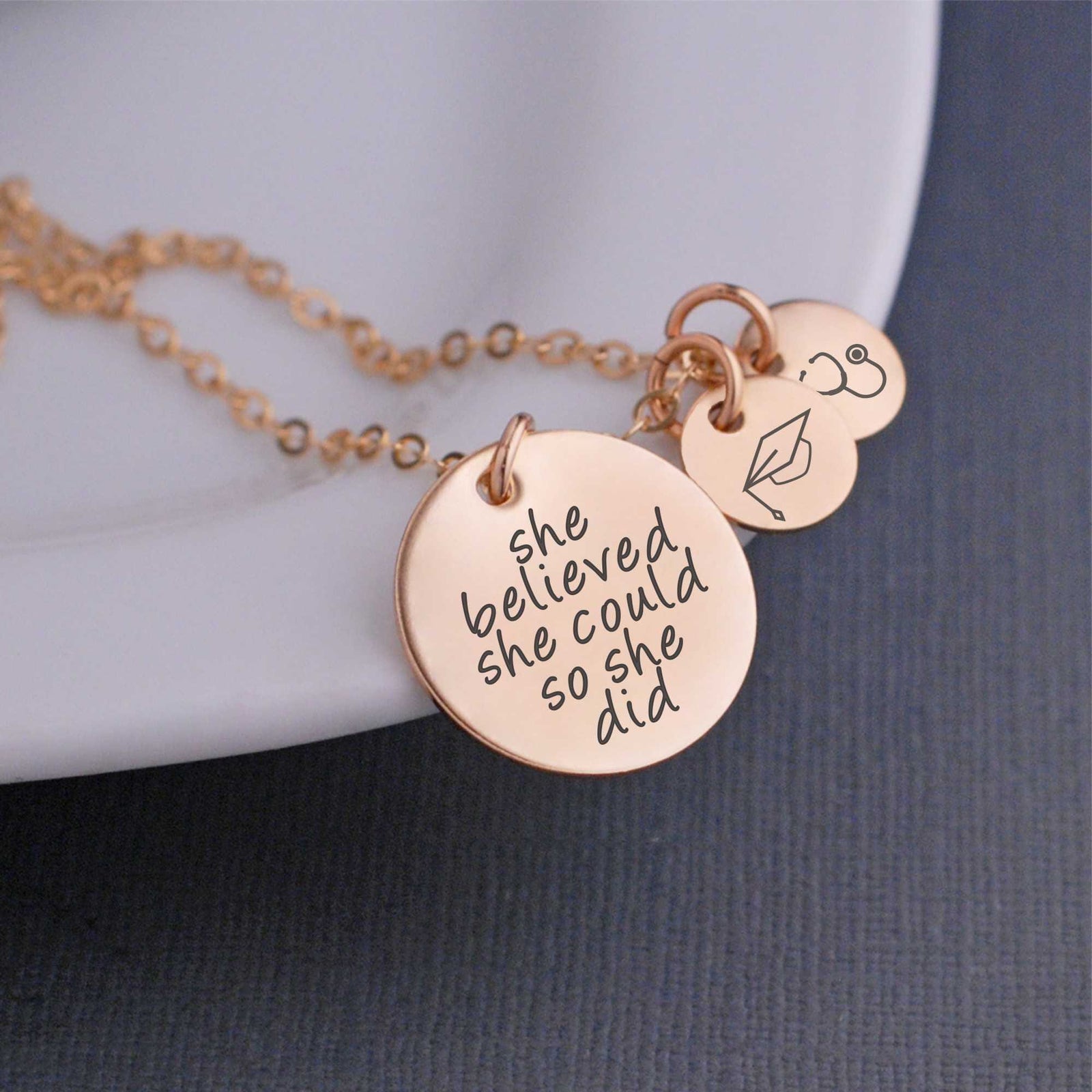 She Believed She Could So She Did Necklace – Necklace – Love, Georgie