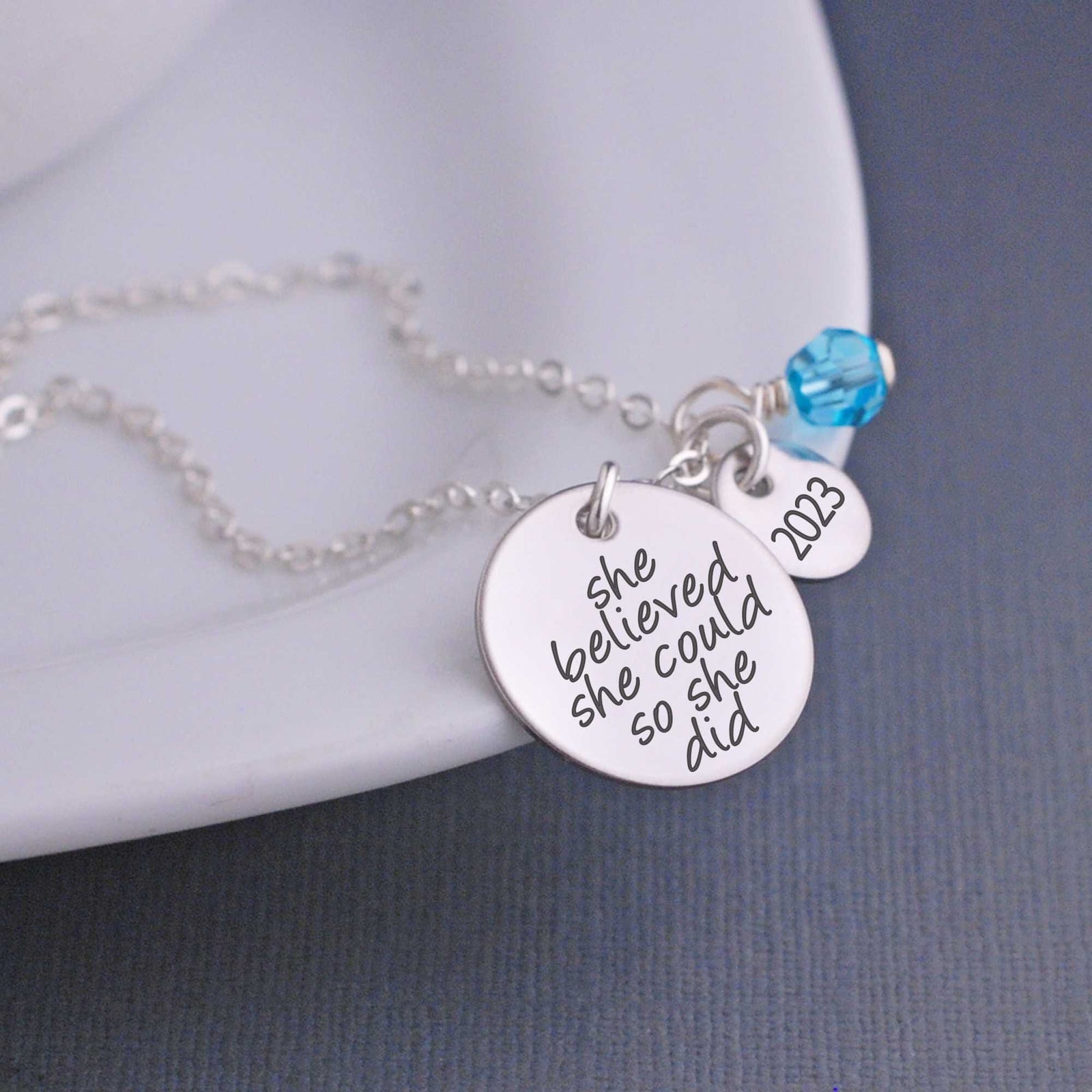She Believed She Could So She Did Necklace – Necklace – Love, Georgie