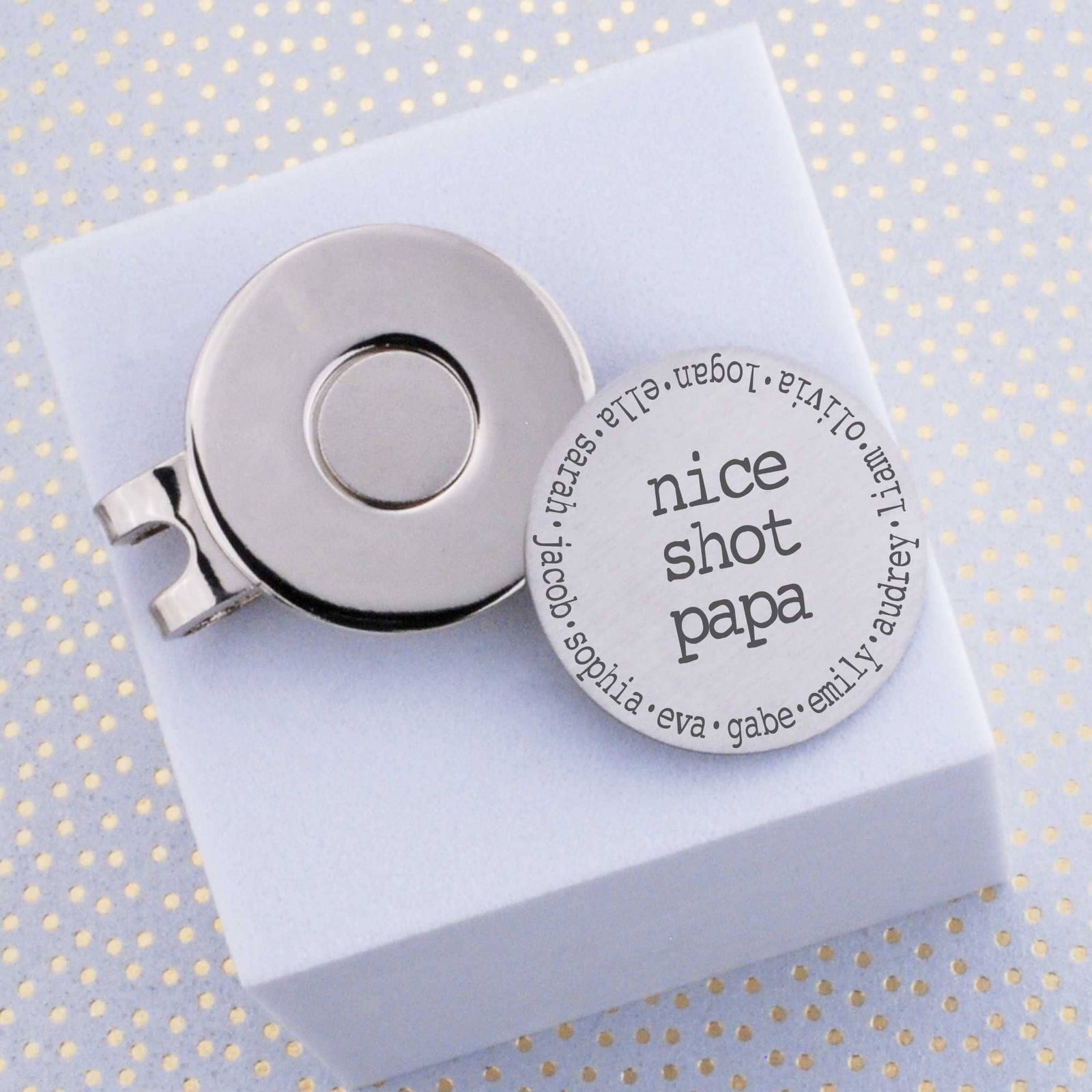 Golf Ball Marker - Nice Shot Dad – Golf Ball Markers – Love, Georgie