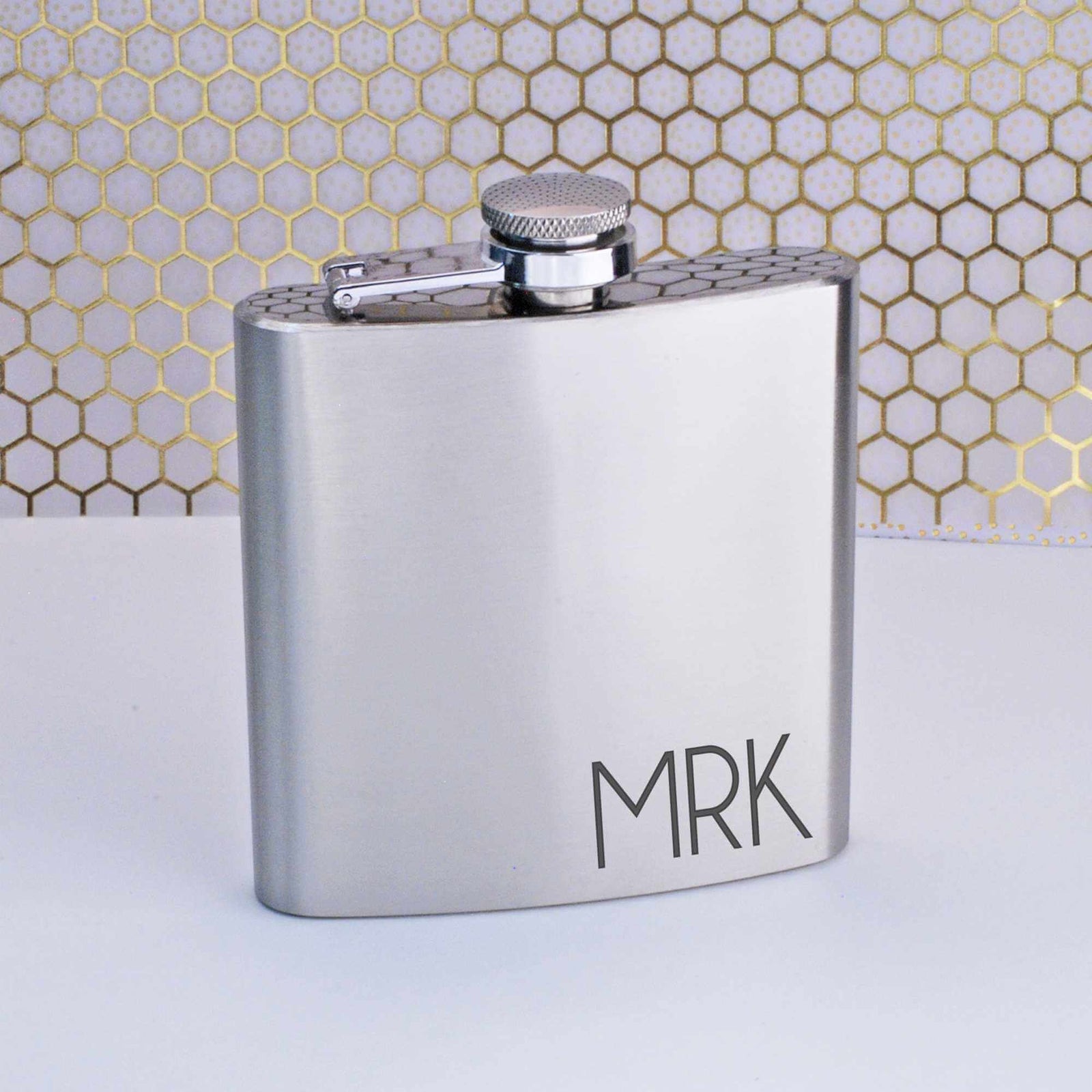 Monogram Flask in Sans Serif Font